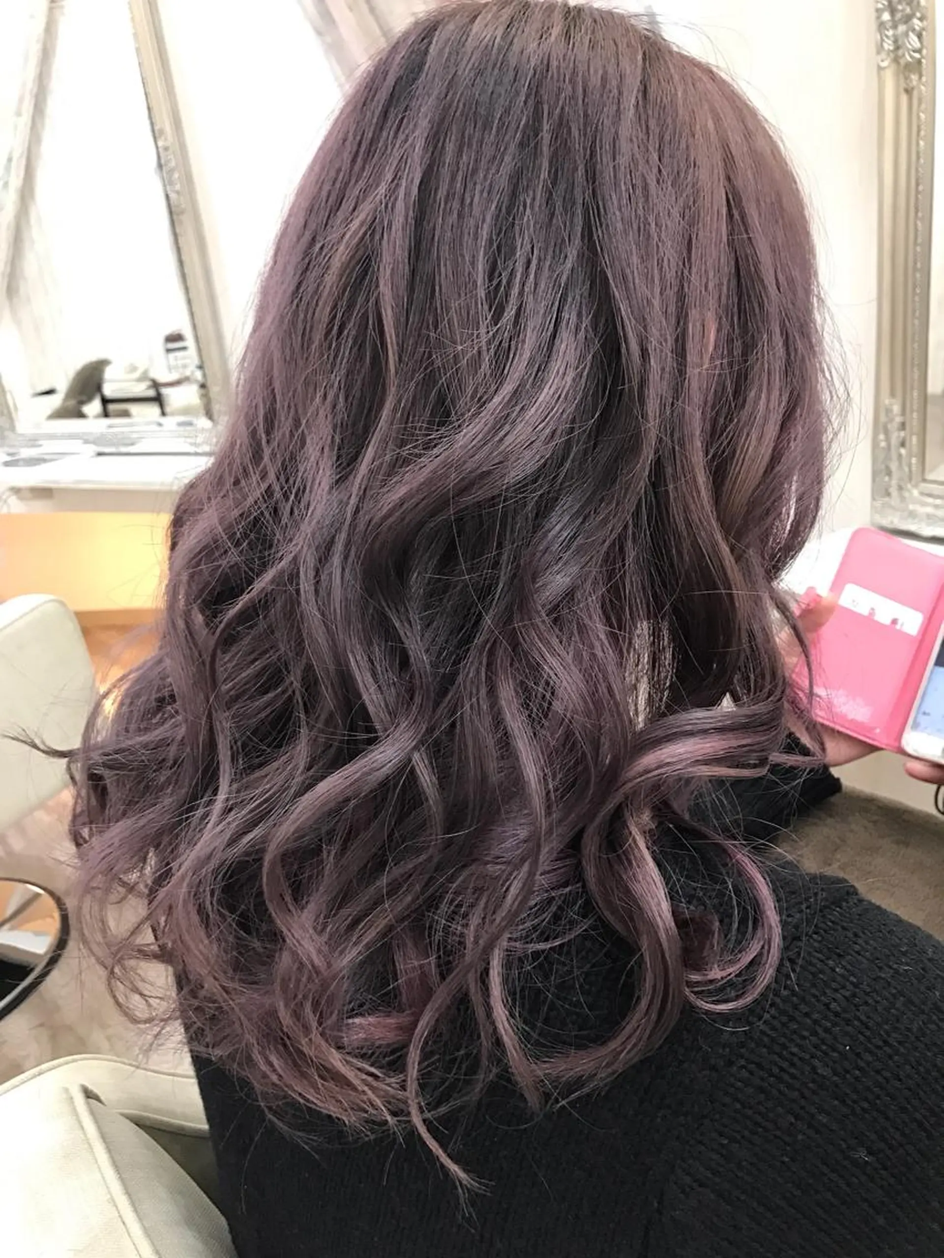 セミロング カラー 前髪カット無料🎉 髪質改善✨影山湧市のヘアスタイル