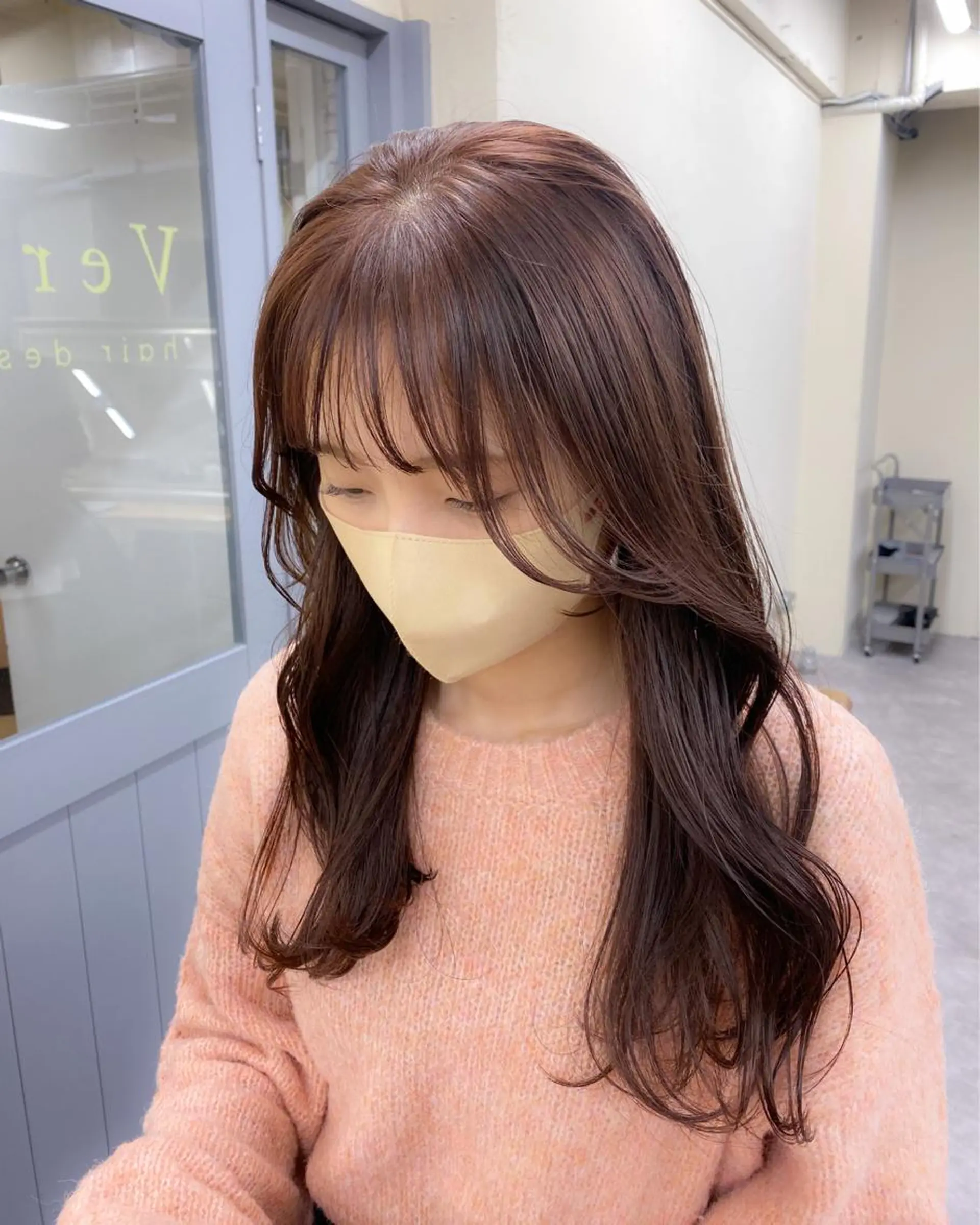 ミディアム カラー ラベンダーカラー ピンクカラー ピンクラベンダー ヘアカラー レイヤー暖色カラー 池袋Yamamotoのヘアスタイル
