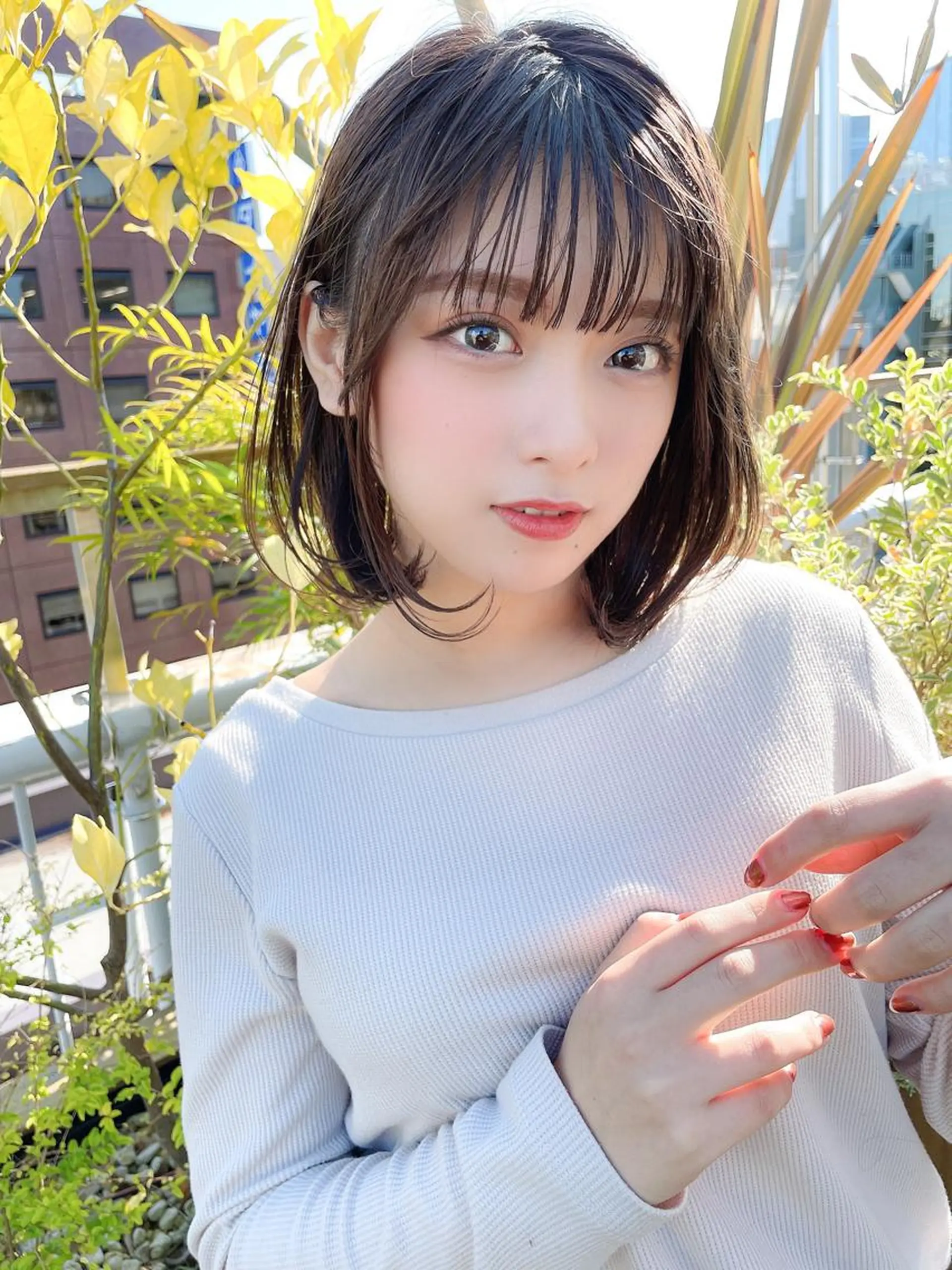 ショート カラー パーマ ボブ 大人かわいい🪞✨ ボブ/ショートボブのヘアスタイル