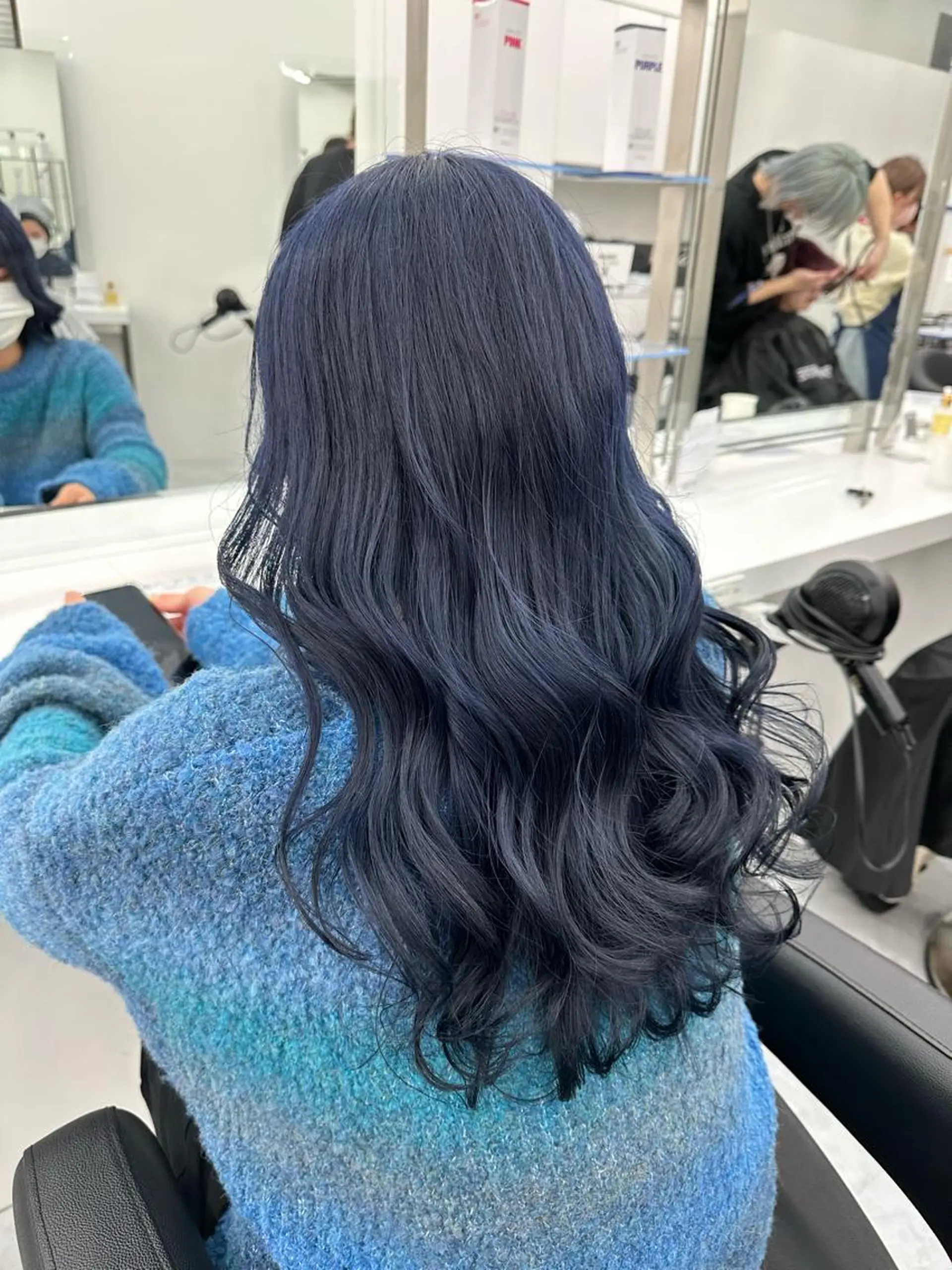 セミロング カラー ヘアカラー トリートメント ケアブリーチ 韓国レイヤーKYONのヘアスタイル
