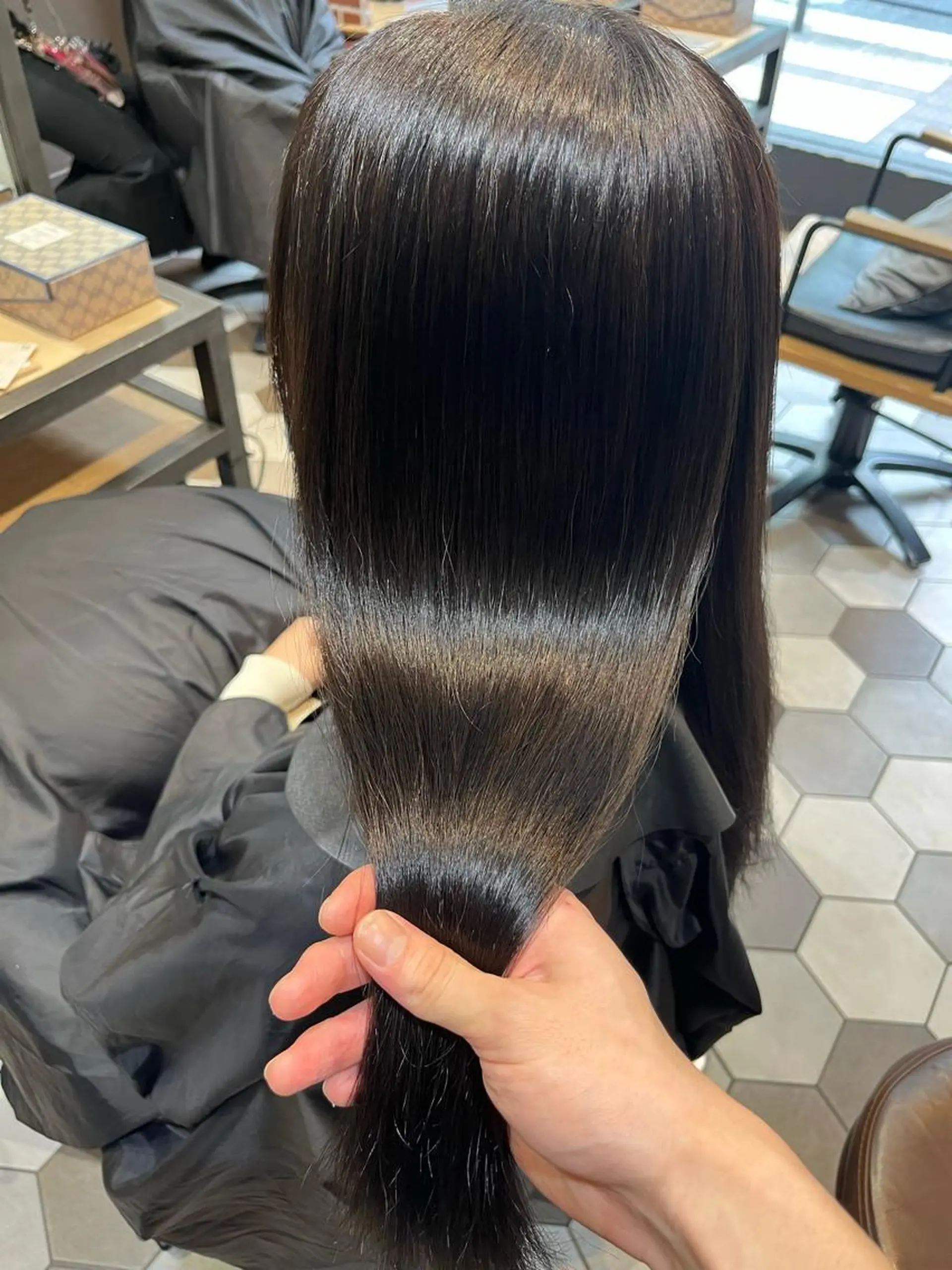 ロング カット ヘアカラー トリートメント 韓国風🫧髪質改善 村上　蒼生のヘアスタイル
