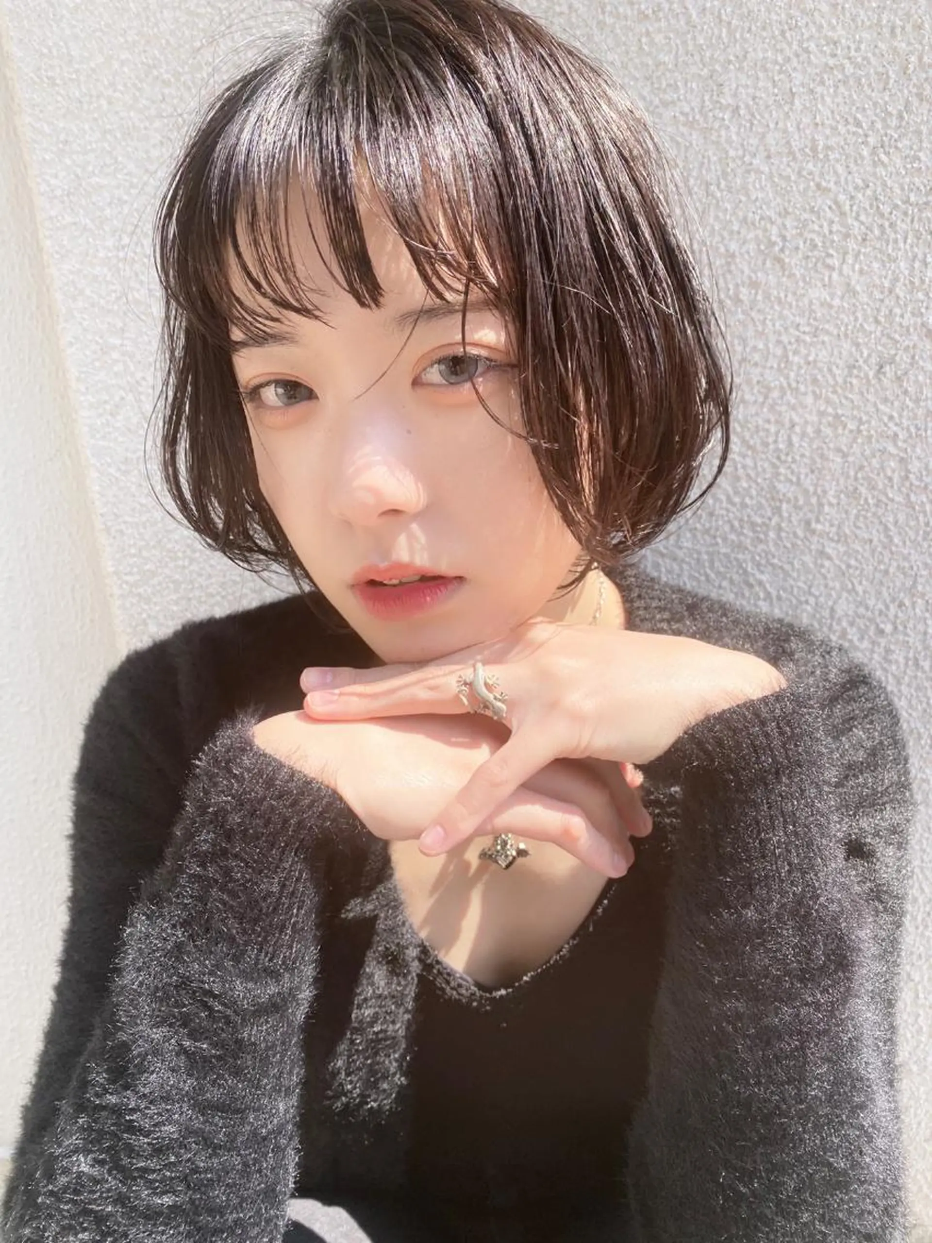 ショート 前下がりボブ ボブ カット ヘアカラー トリートメント 山崎 雄太のヘアスタイル