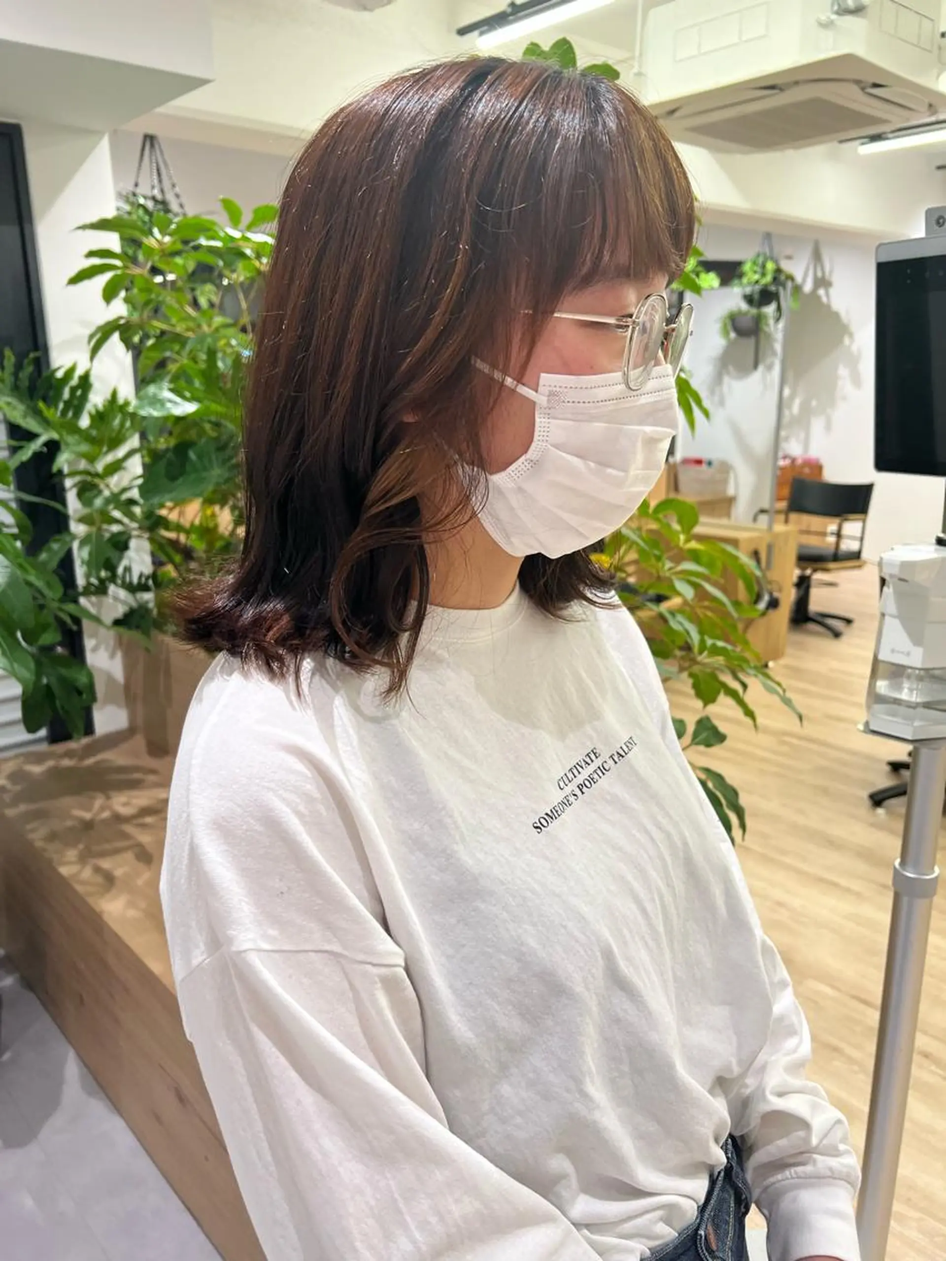 ミディアム 田中 愛梨のヘアスタイル