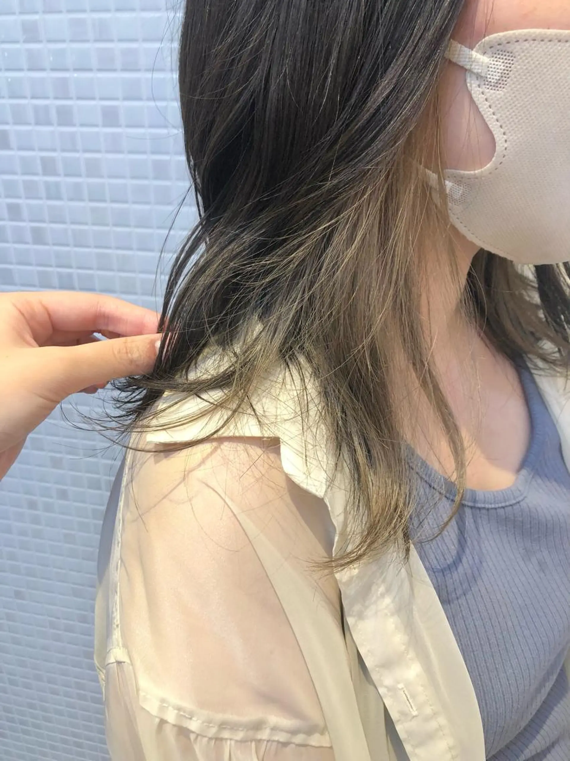 ロング カラー カット ヘアカラー トリートメント 岩谷 愛依のヘアスタイル