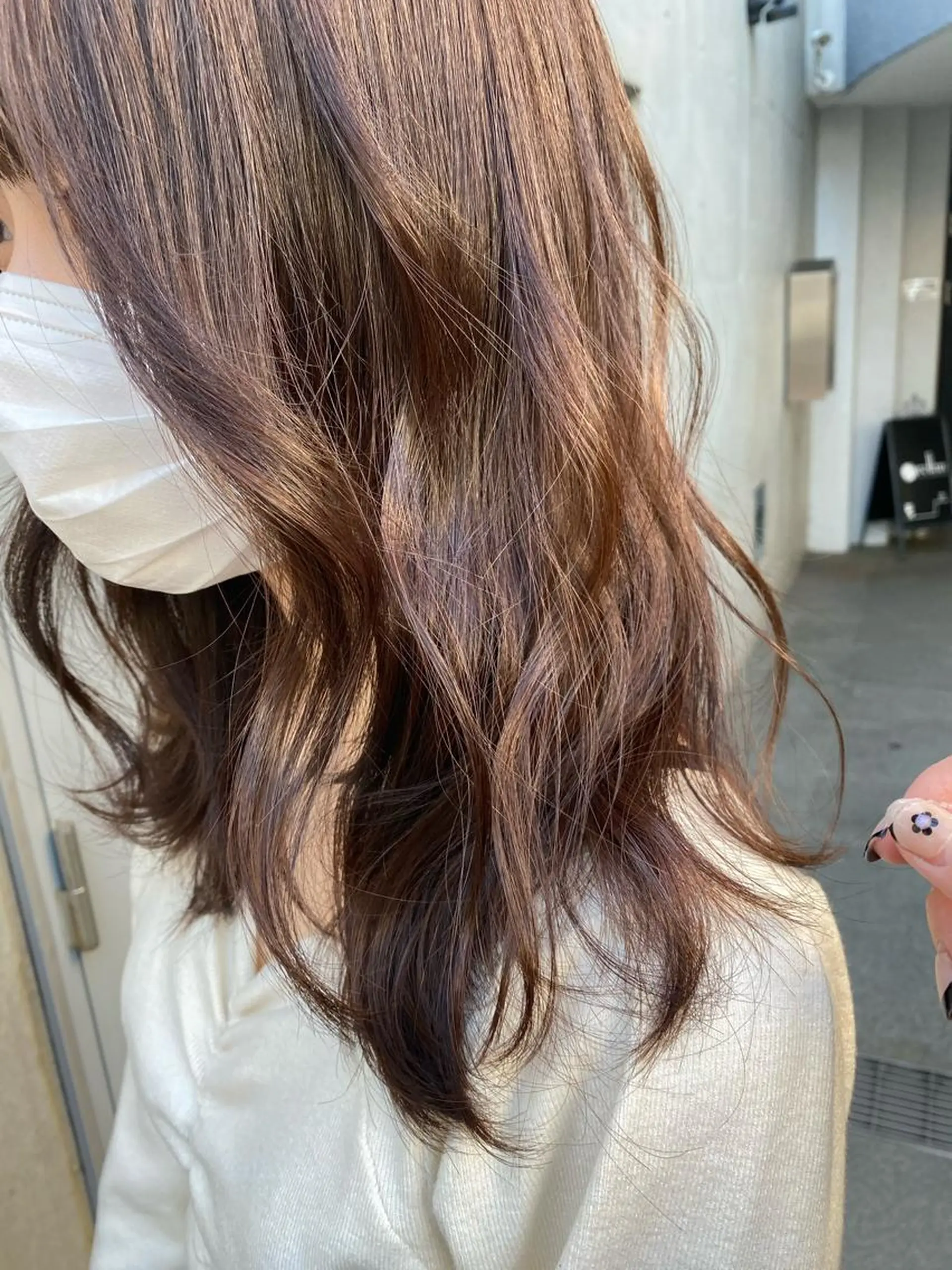 ロング 縮毛矯正 大橋 美咲のヘアスタイル