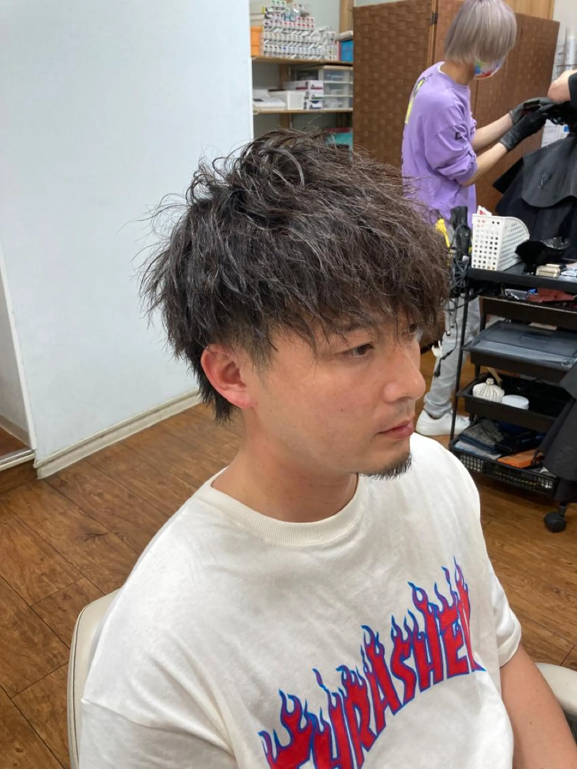 ショート パーマ メンズ HAIR AVENUE benkei 出戸店所属・メンズヘア専門 ウタカユウキのヘアスタイル