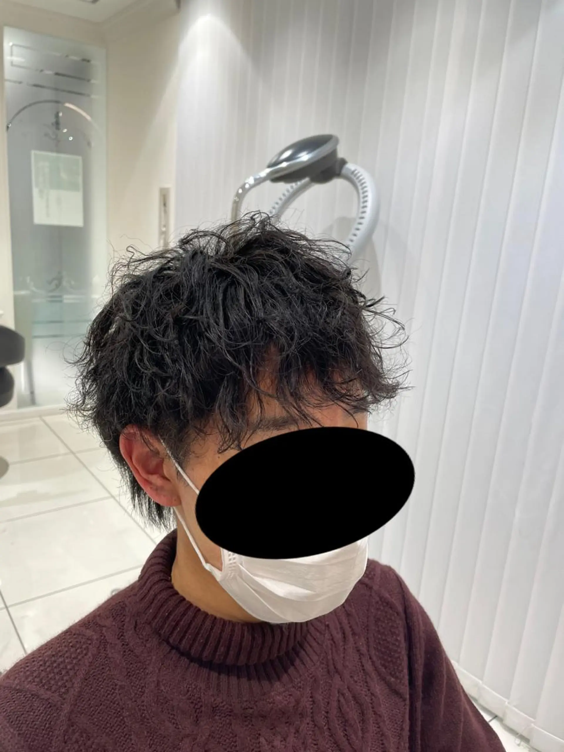 パーマ メンズ センターパート 川島爽楽のヘアスタイル