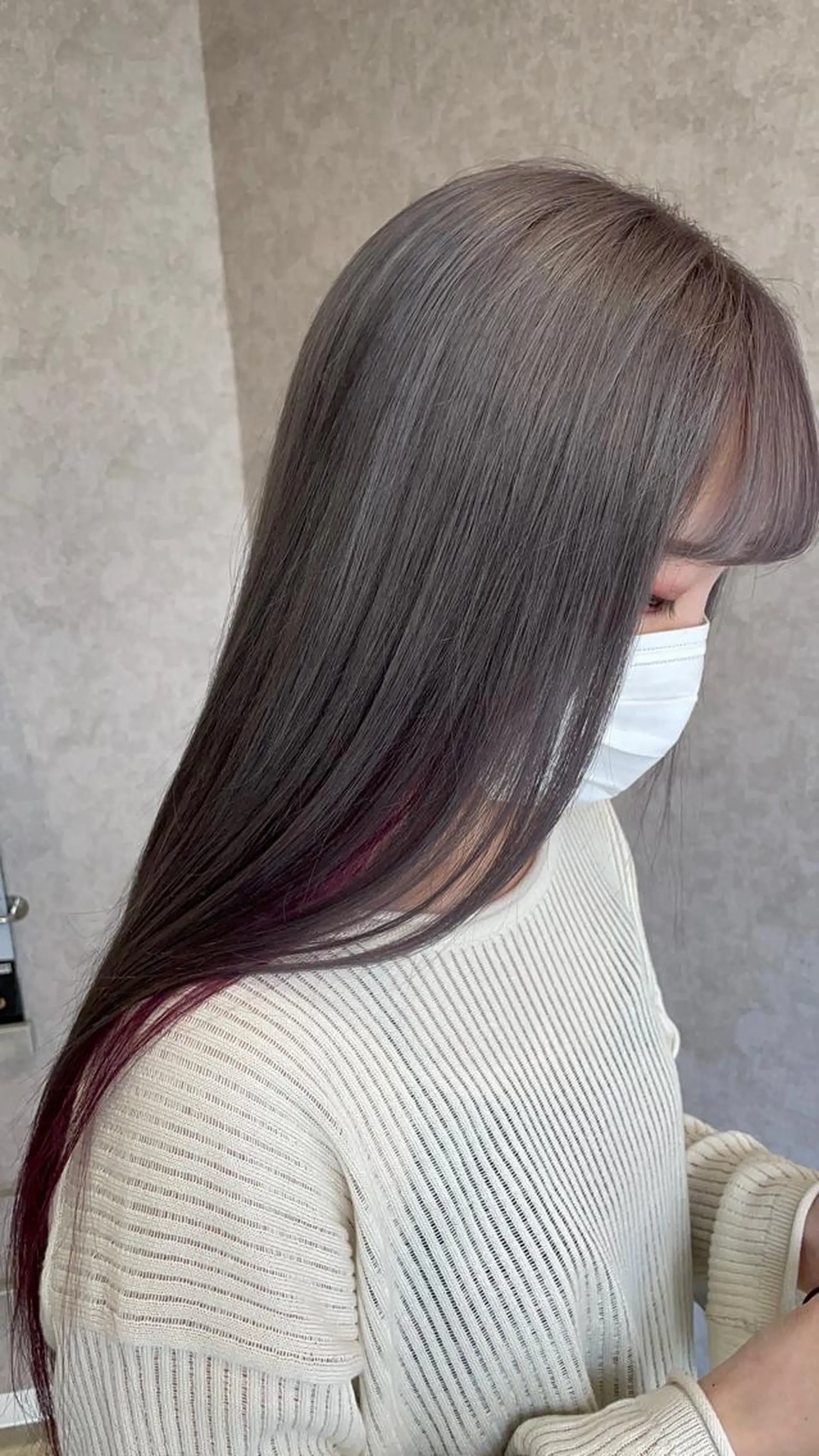 カラー インナーカラー ピンクカラー シルバー Taku ／ケアハイトーンのヘアスタイル