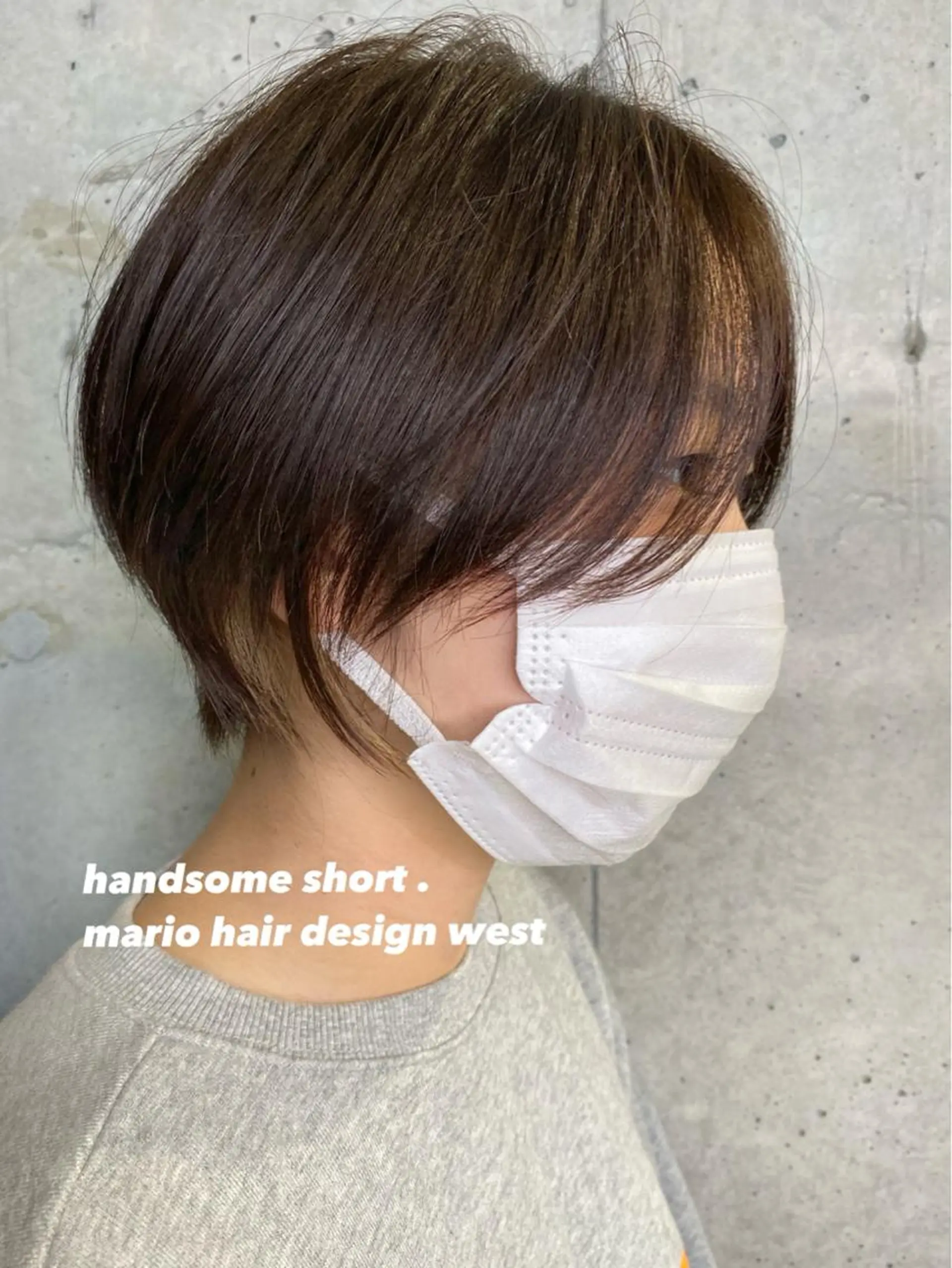 ショート カラー ハンサムショート 丸みショート 学生 ショートヘア 竹嶌 健吾のヘアスタイル