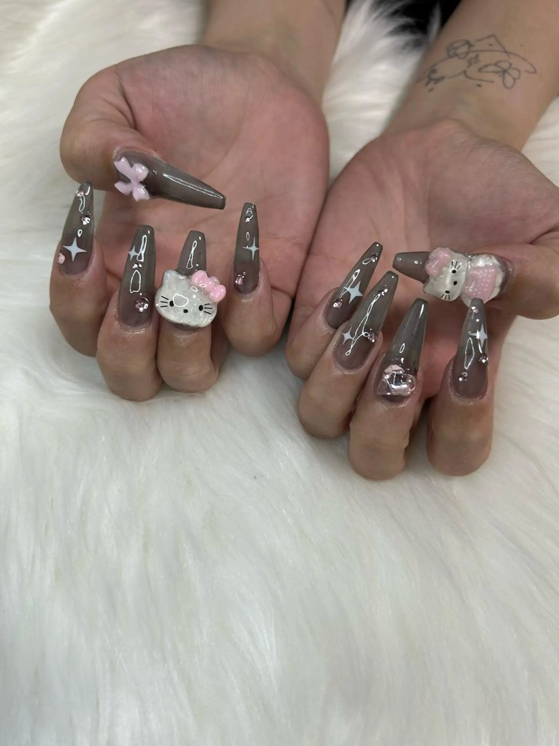 ネイル 長さ出し ロングネイル Lala nailのネイルデザイン