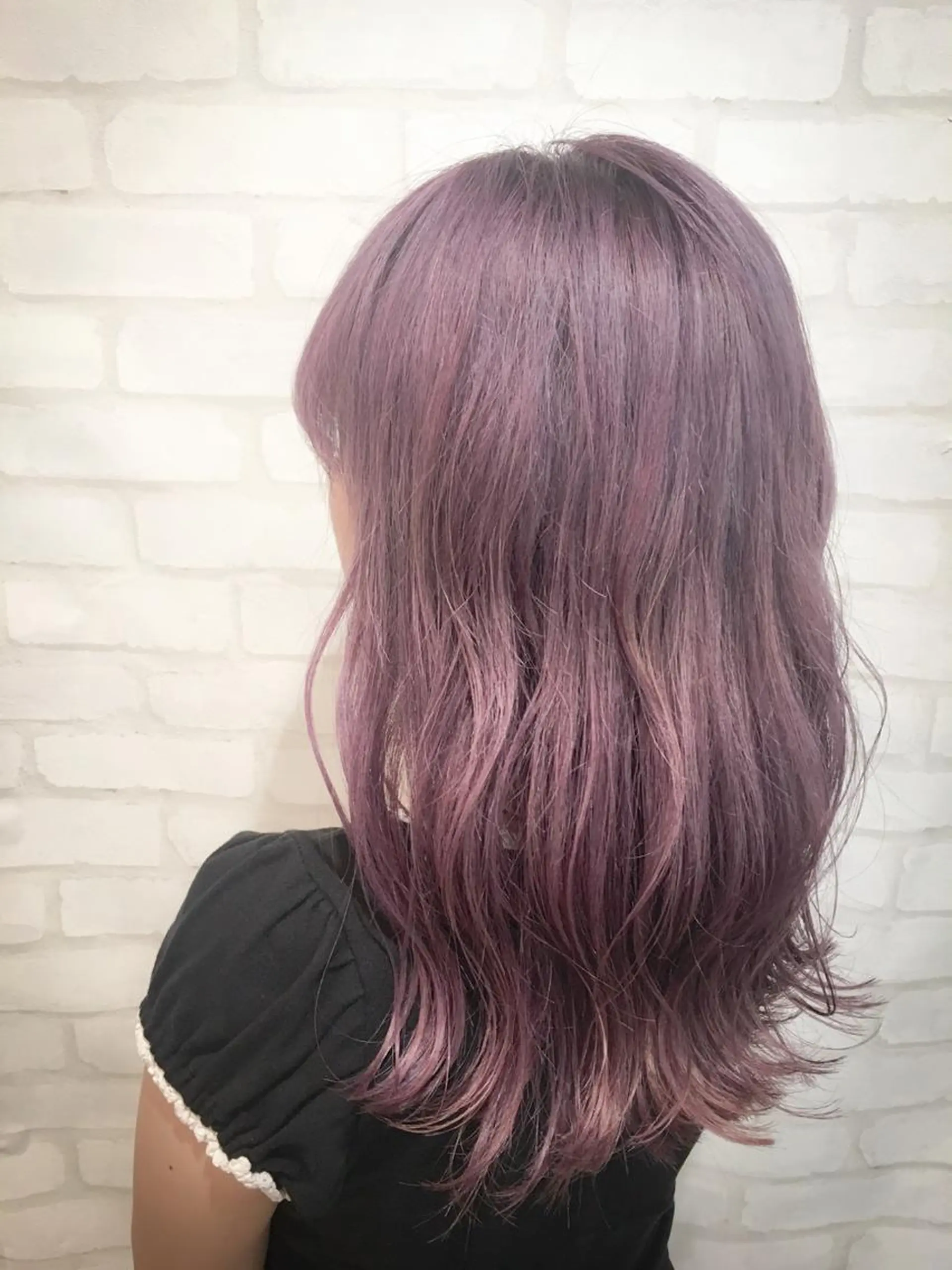 カラー ブリーチ ケアブリーチ グレージュ ラベンダーカラー ラベンダーグレージュ モデル募集中🤍🫧 舘田　千乃のヘアスタイル