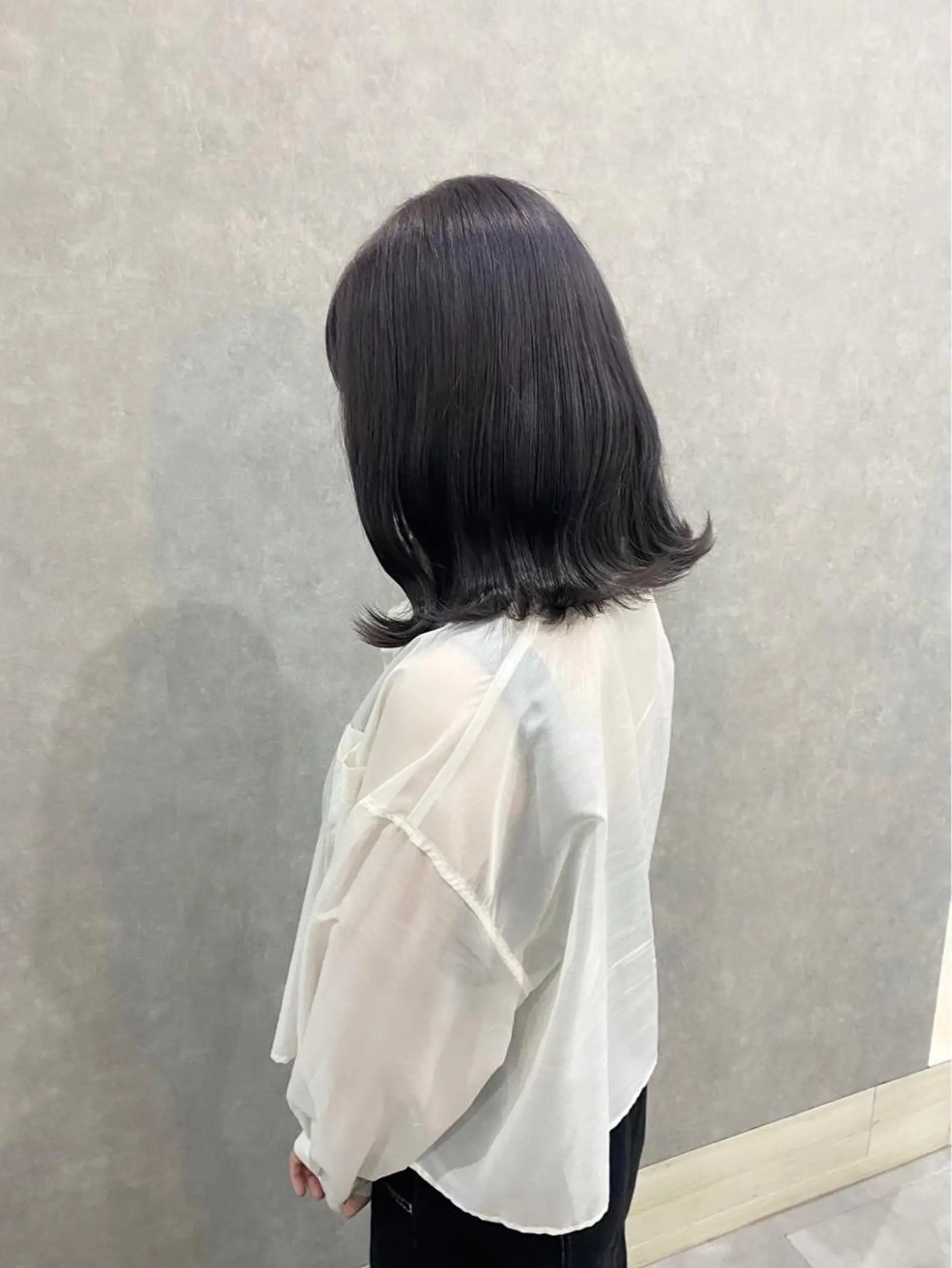 ミディアム カラー ヘアカラー つちくら あみのヘアスタイル