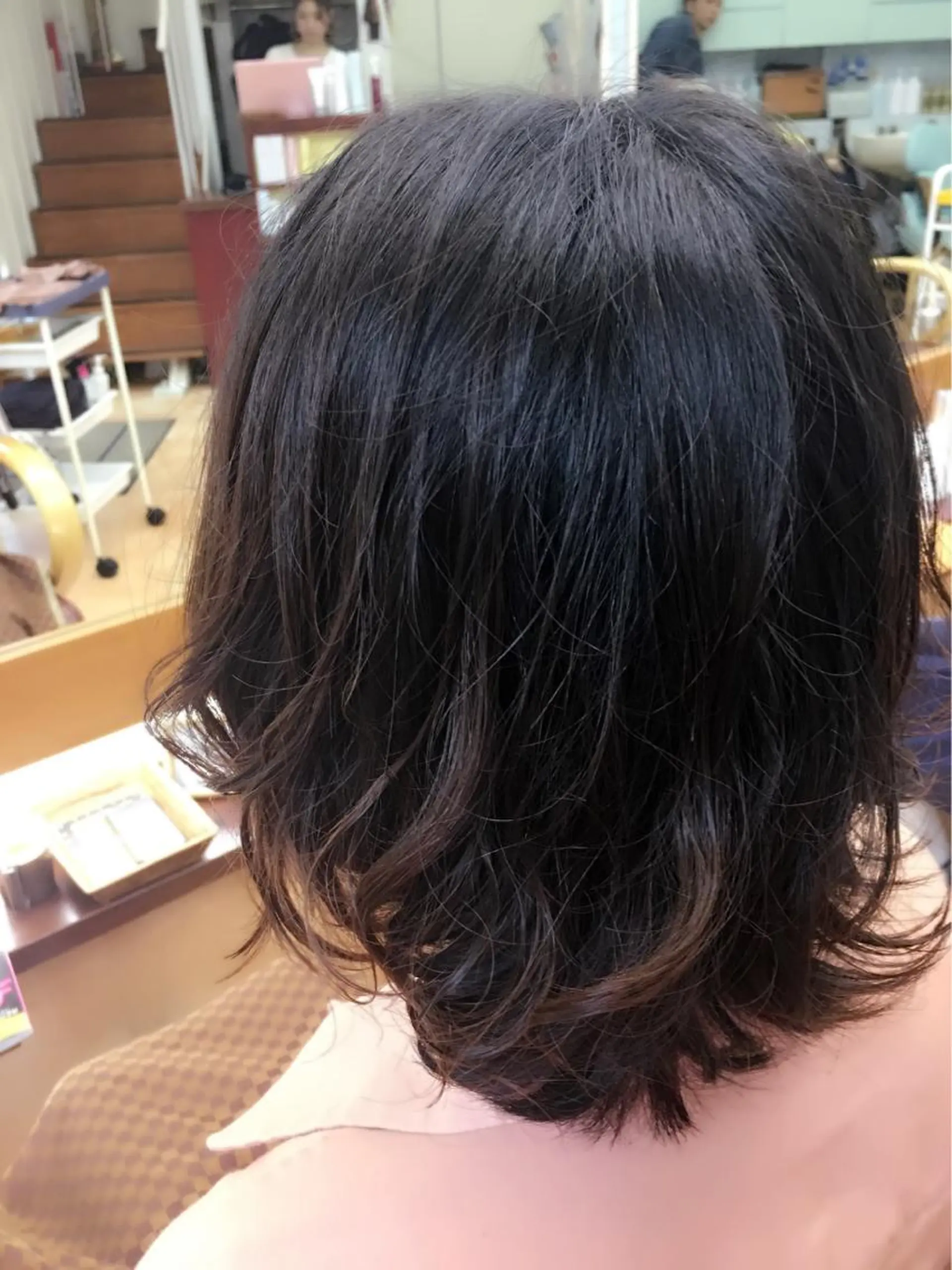 ミディアム カット パーマ トリートメント ヘッドスパ ダブルカラー🎉 ハイトーン🎉スドウのヘアスタイル