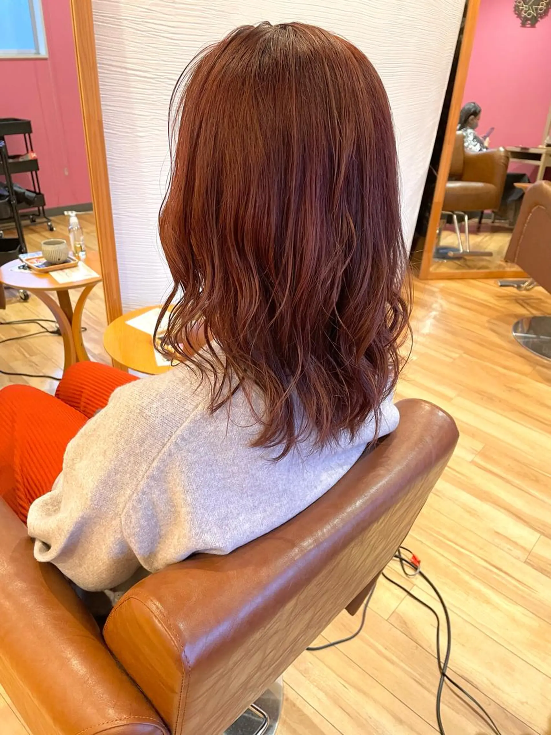 ミディアム カラー レッドカラー カット ヘアカラー トリートメント ヘッドスパ 北九州美容室 🕊️わかな✂︎のヘアスタイル