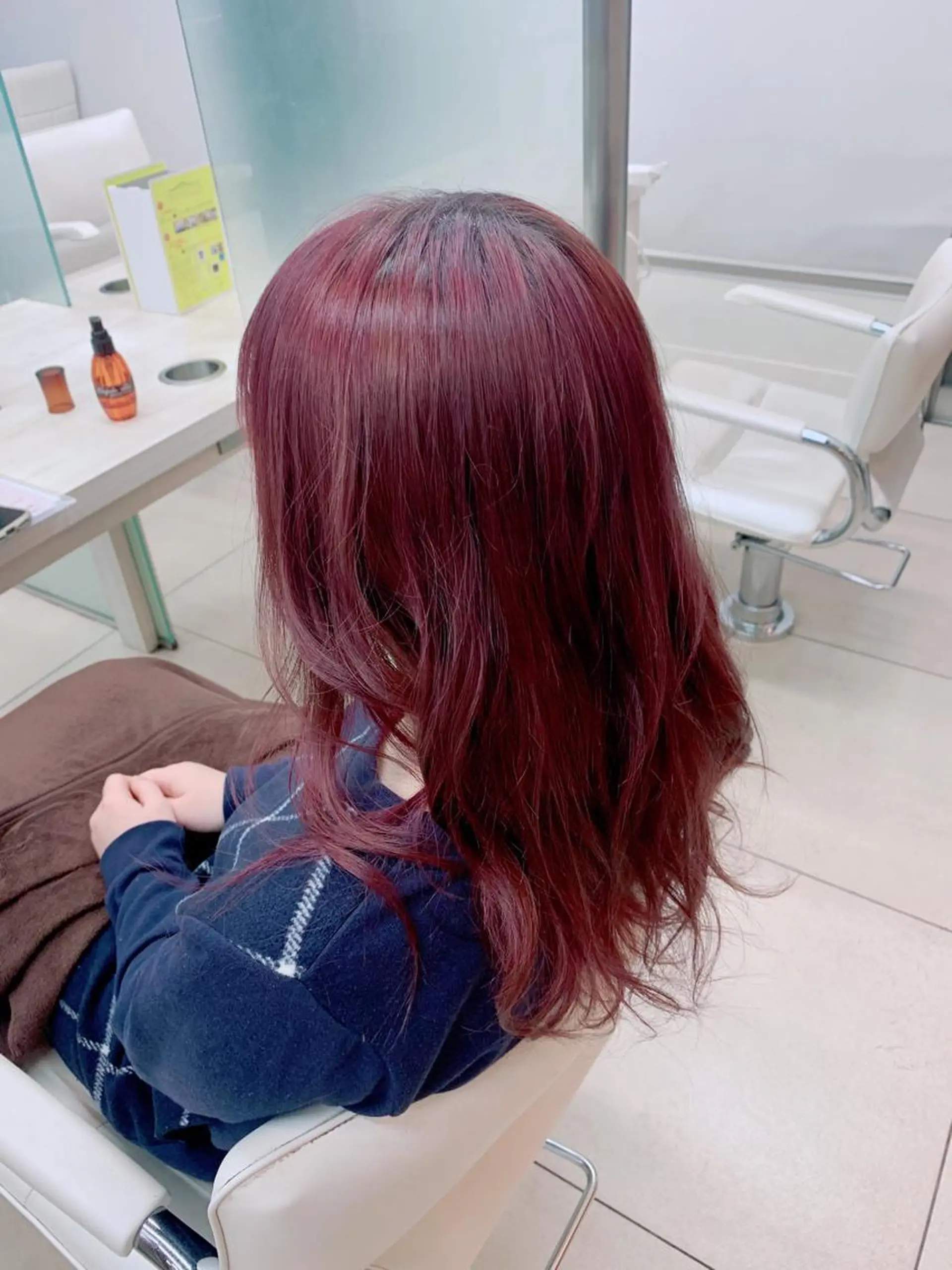 ロング カラー ブリーチ ピンクカラー バイオレットカラー ヘアカラー トリートメント ✂︎✂︎レディースの メンズカット屋さんのヘアスタイル