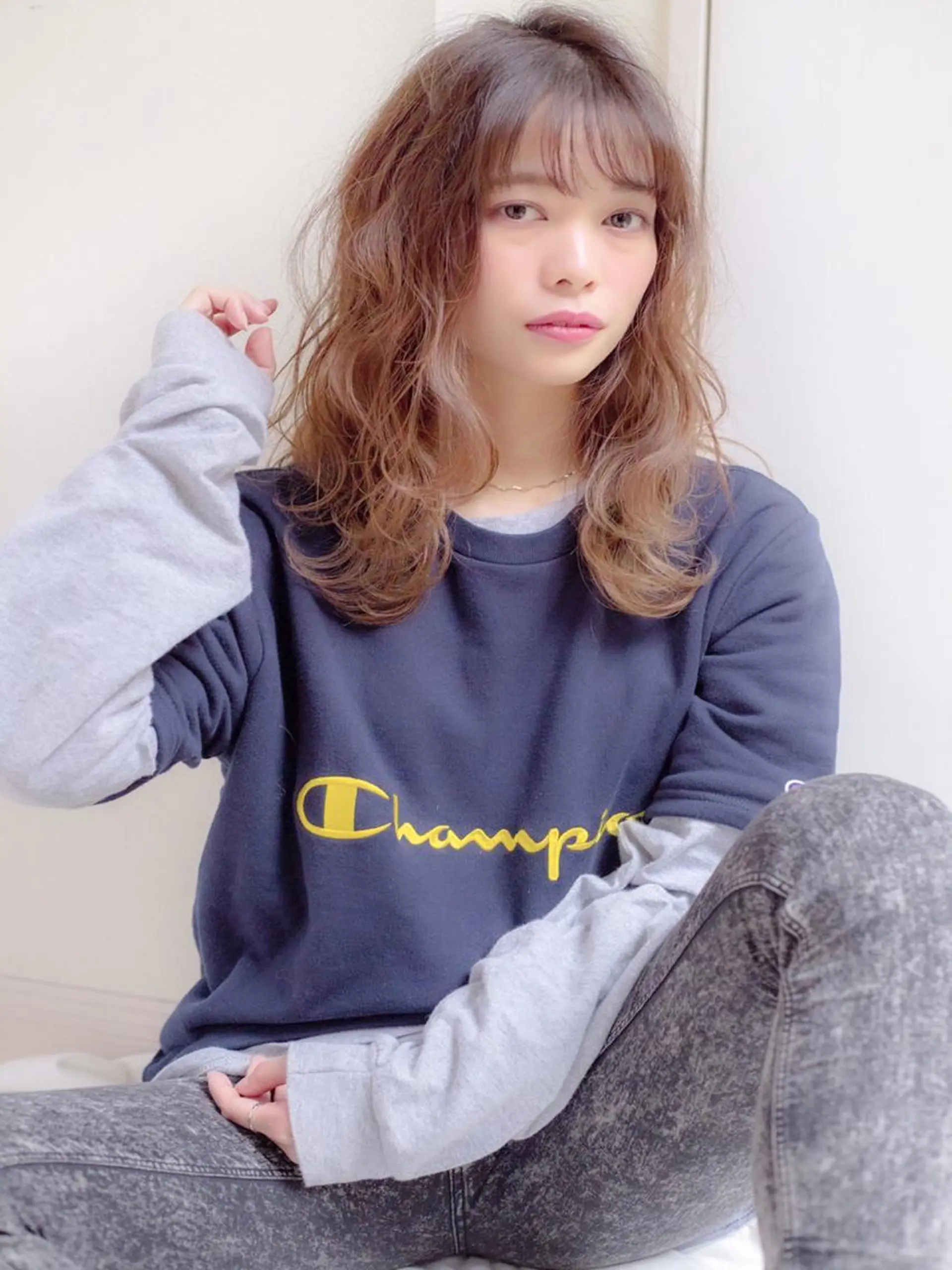 セミロング 【店長】ボブ縮毛矯正 リピートNo.1米倉のヘアスタイル