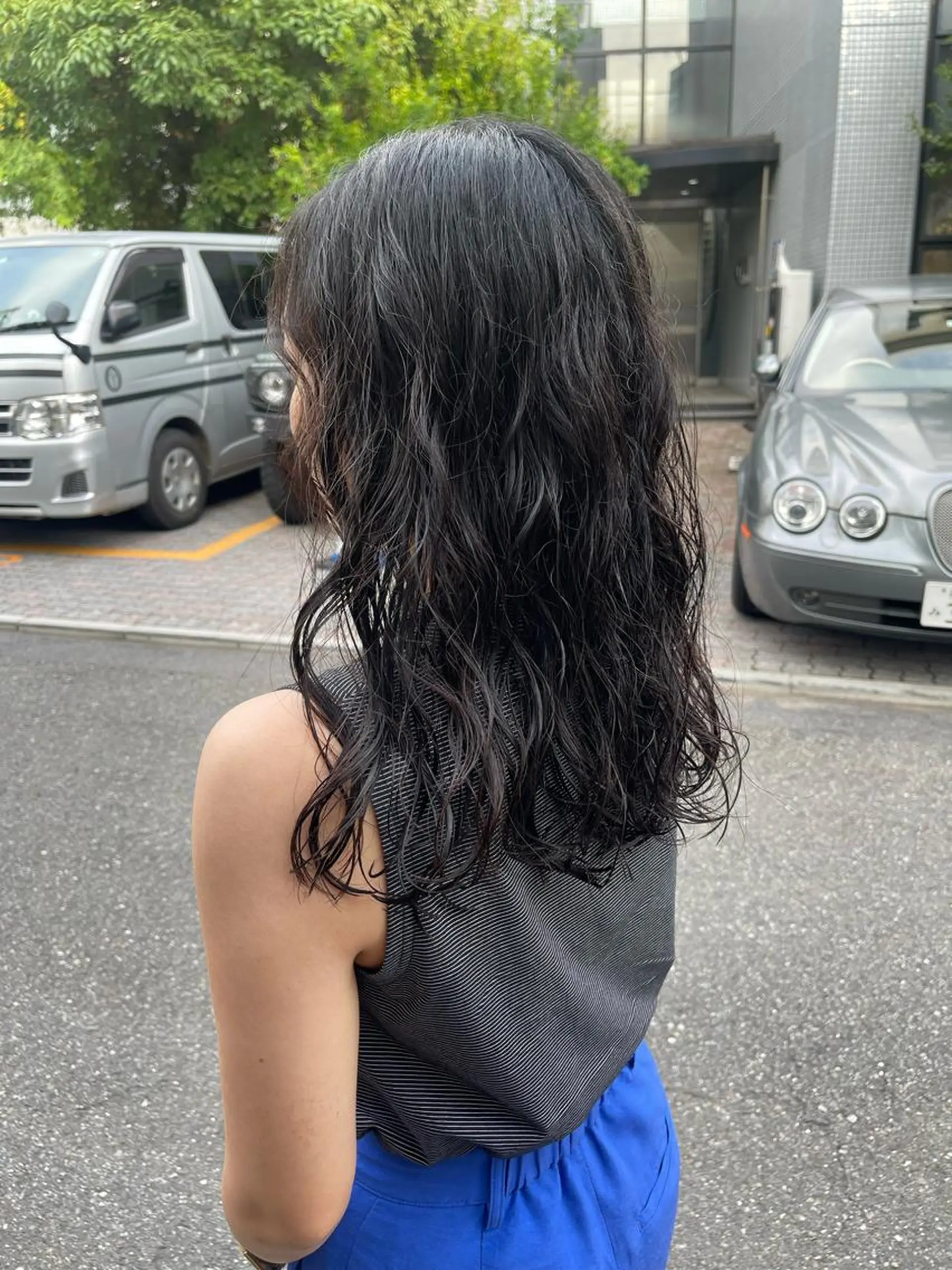 ロング パーマ ラベンダー/レイヤー カット🤎mamiのヘアスタイル