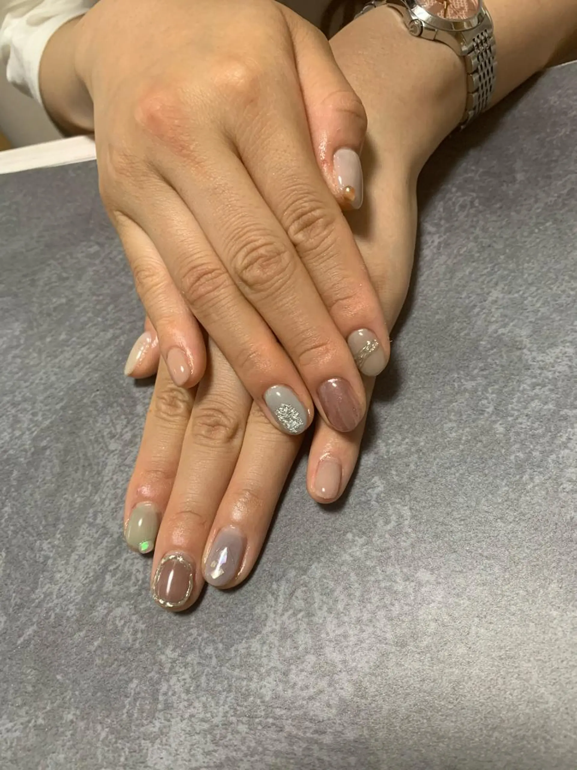 ネイル アートネイル ニュアンスネイル シンプルネイル ハンドネイル nakamoto yuukaのネイルデザイン