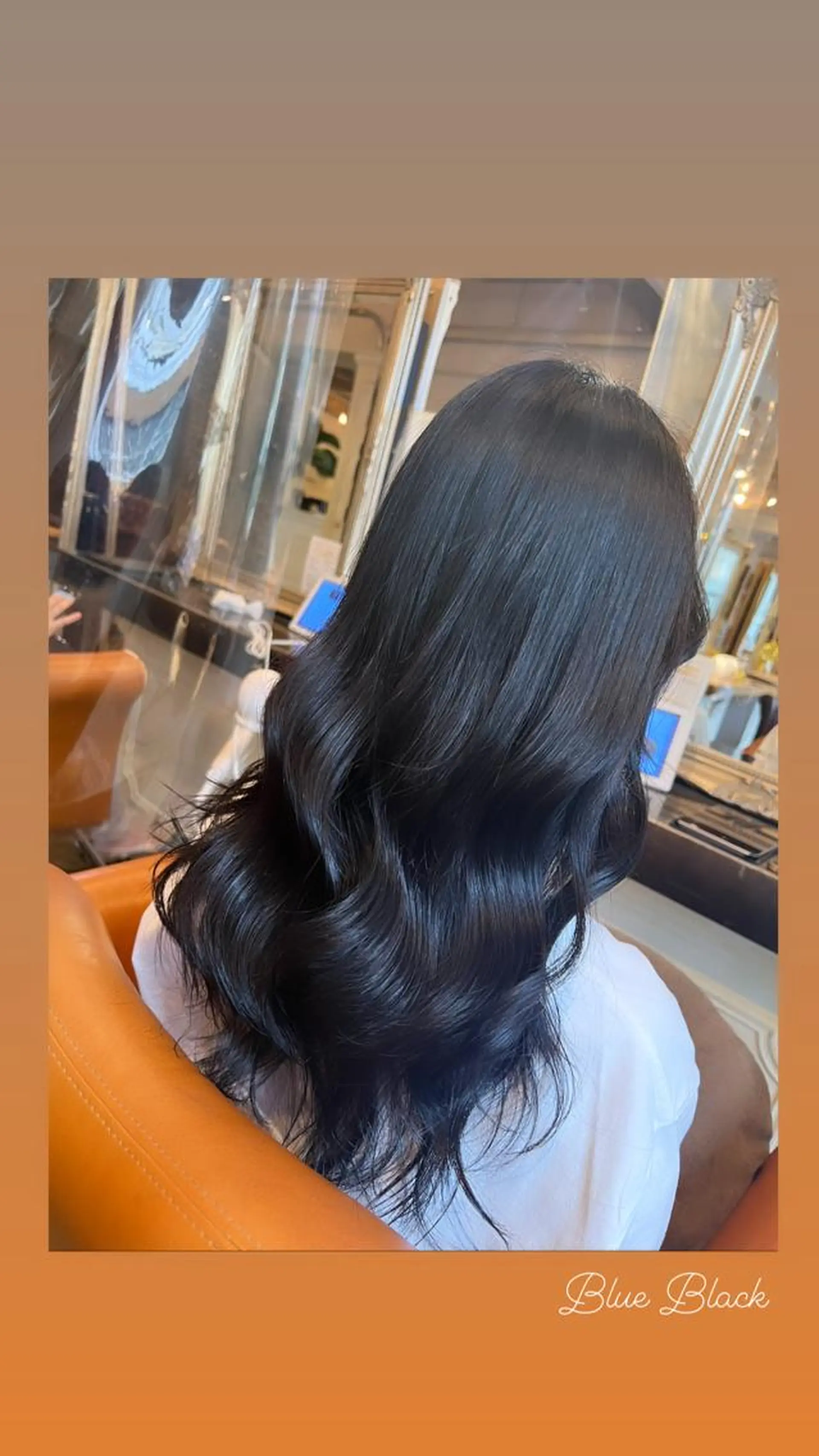 セミロング カラー 黒髪 ブリーチ ブルーカラー ブルーブラック ブリーチなしカラー カット ヘアカラー ヘッドスパ ハイライト/インナー /ブリーチ/レイヤーのヘアスタイル