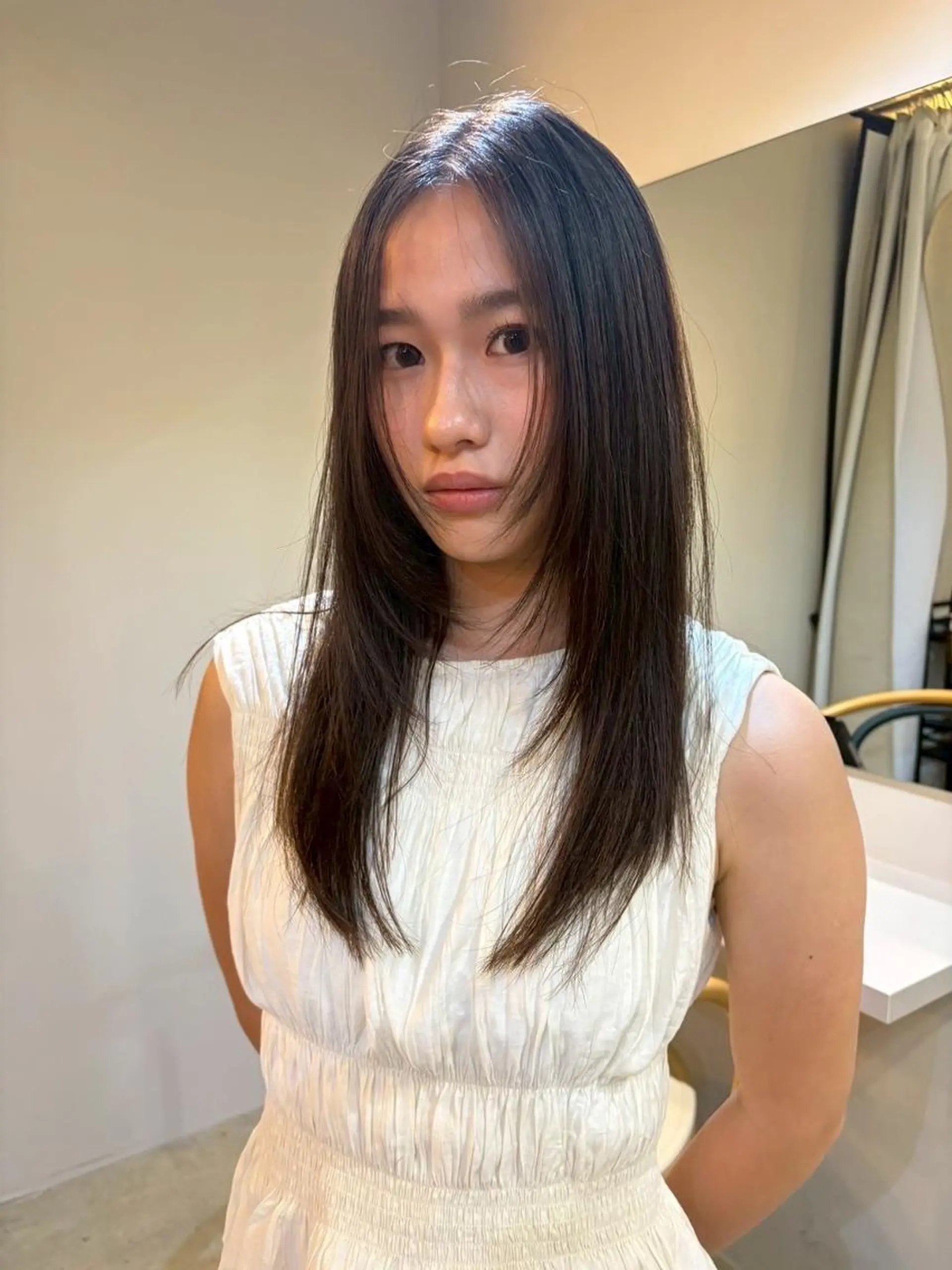 ミディアム カラー カット ヘアカラー CEINE OURのヘアスタイル