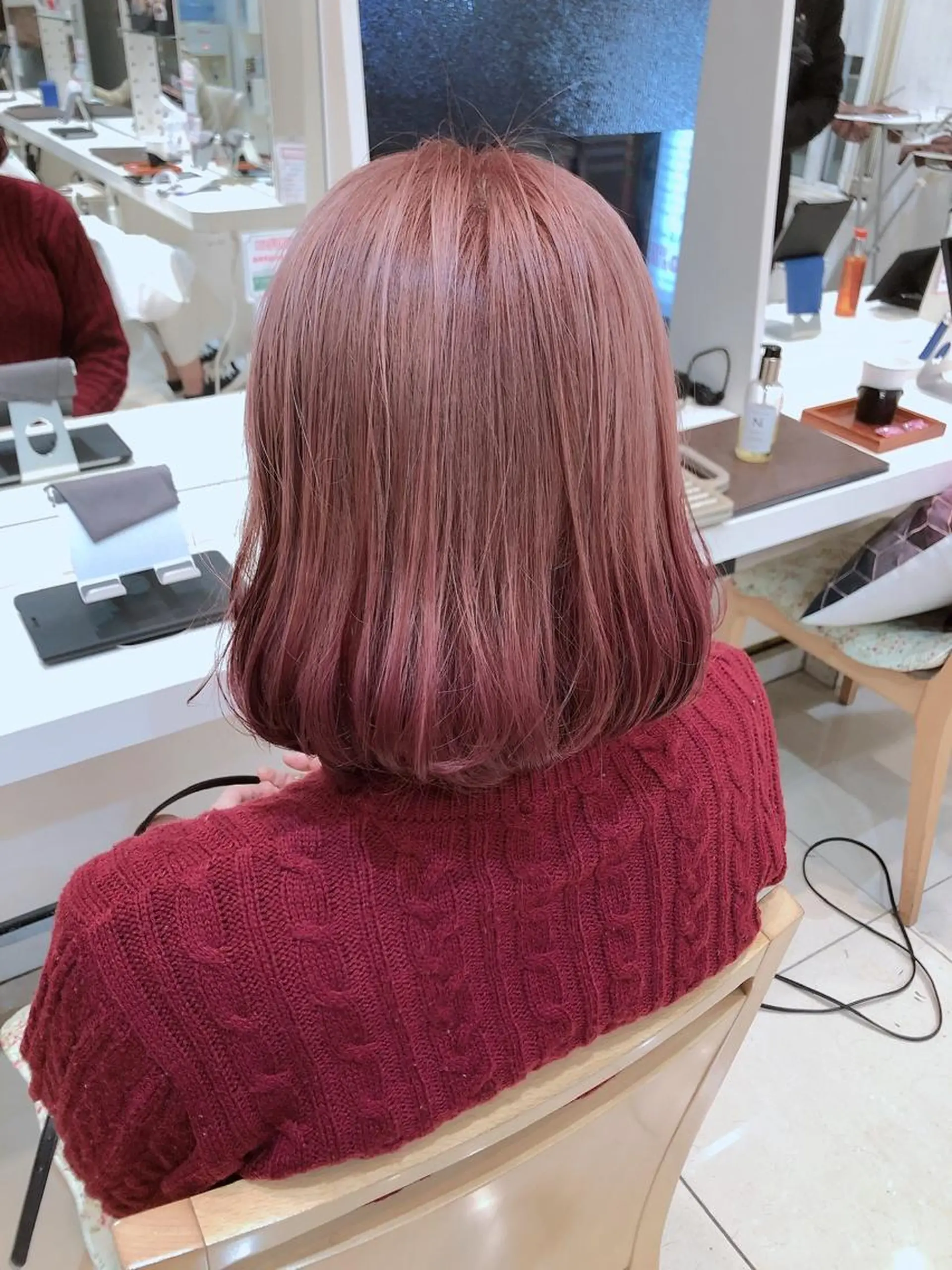 ミディアム カラー グラデーションカラー ピンクカラー はだゆうき @hadadan08のヘアスタイル