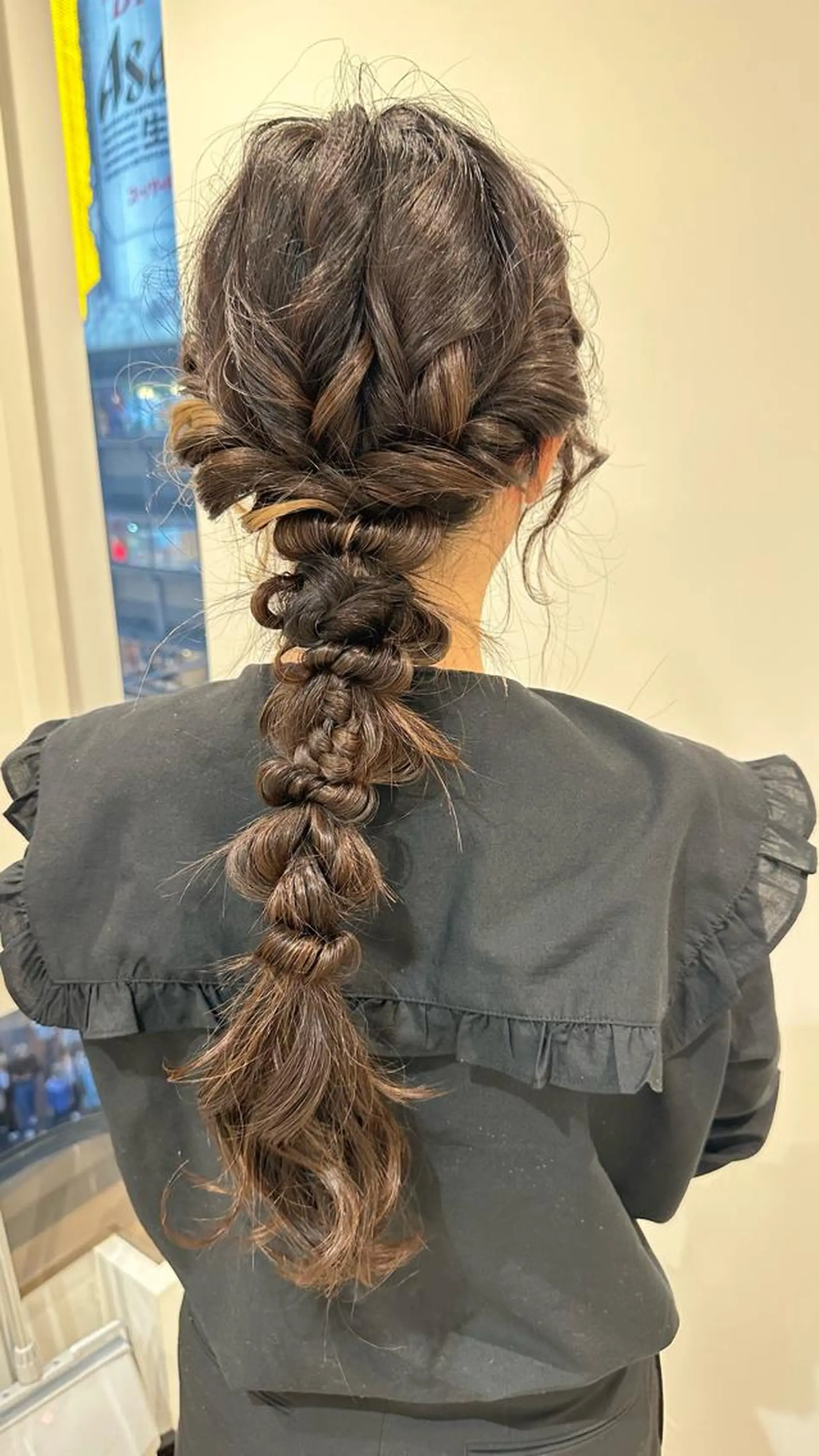 ロング ヘアアレンジ カット ヘアカラー ベージュ/インナー カラー🤍Rieのヘアスタイル