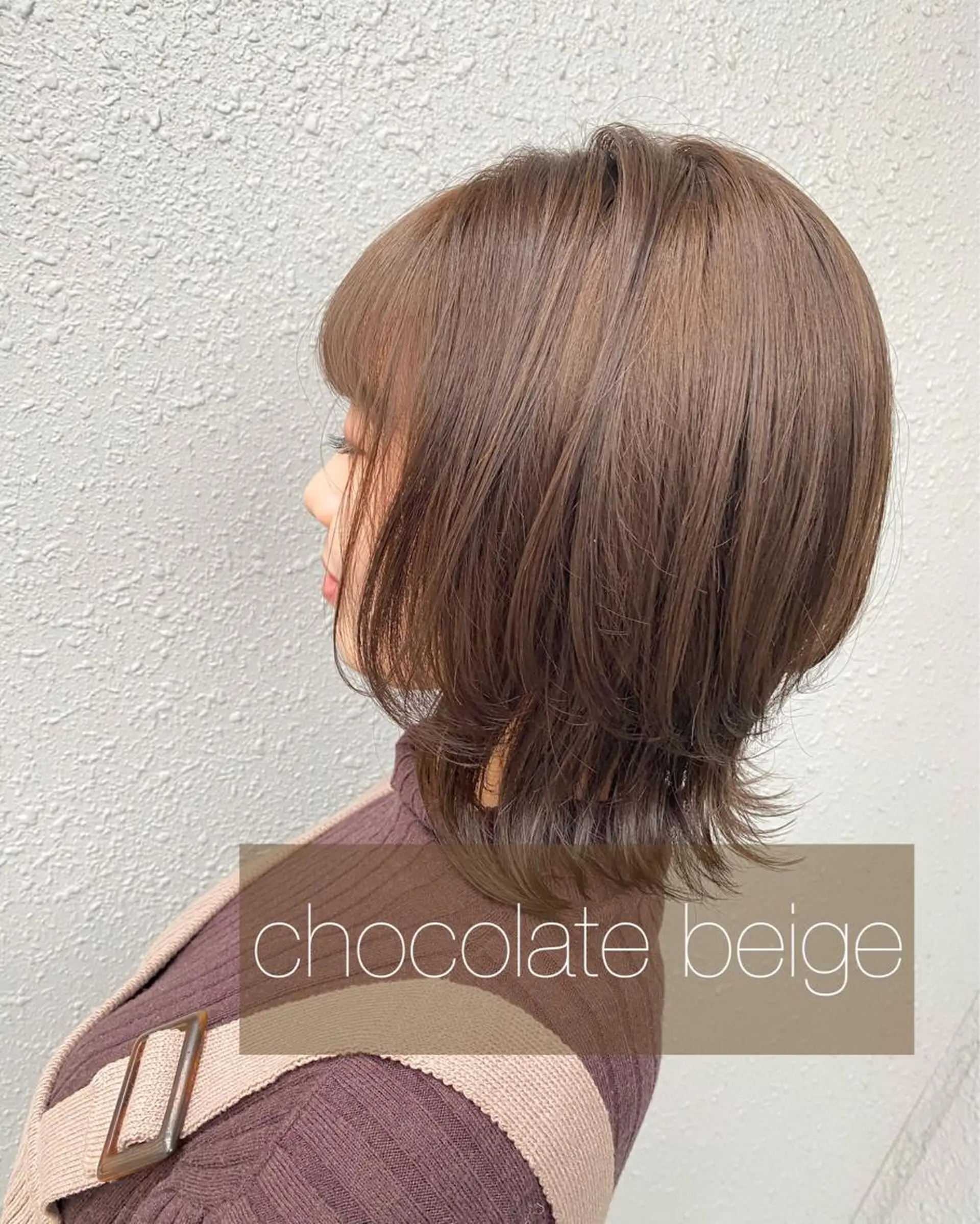 ミディアム カラー 後藤紗英/髪質改善 /オリーブベージュのヘアスタイル