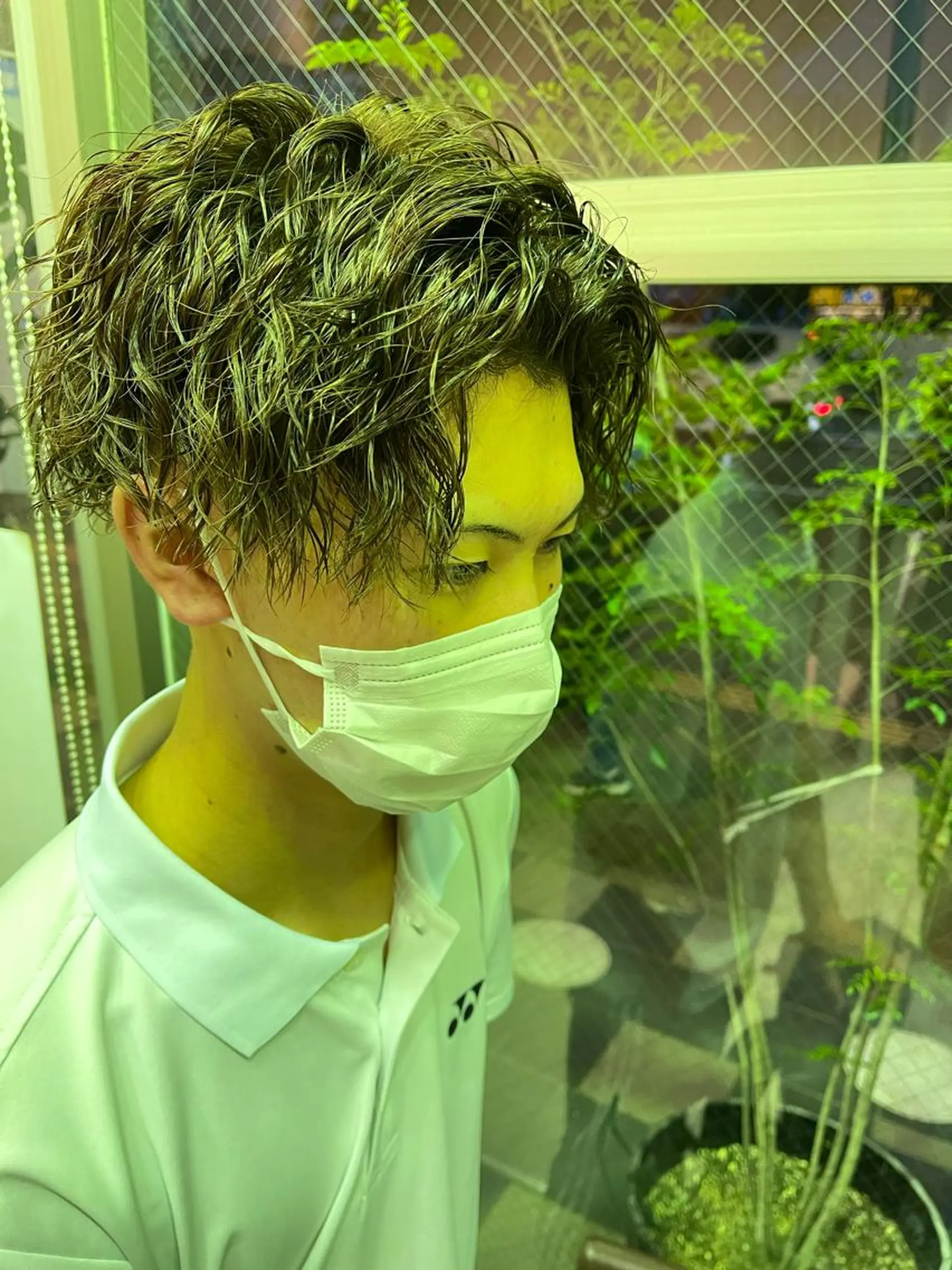ミディアム パーマ メンズ カット パーマ メンズパーマフェード シモジタカヒロのヘアスタイル