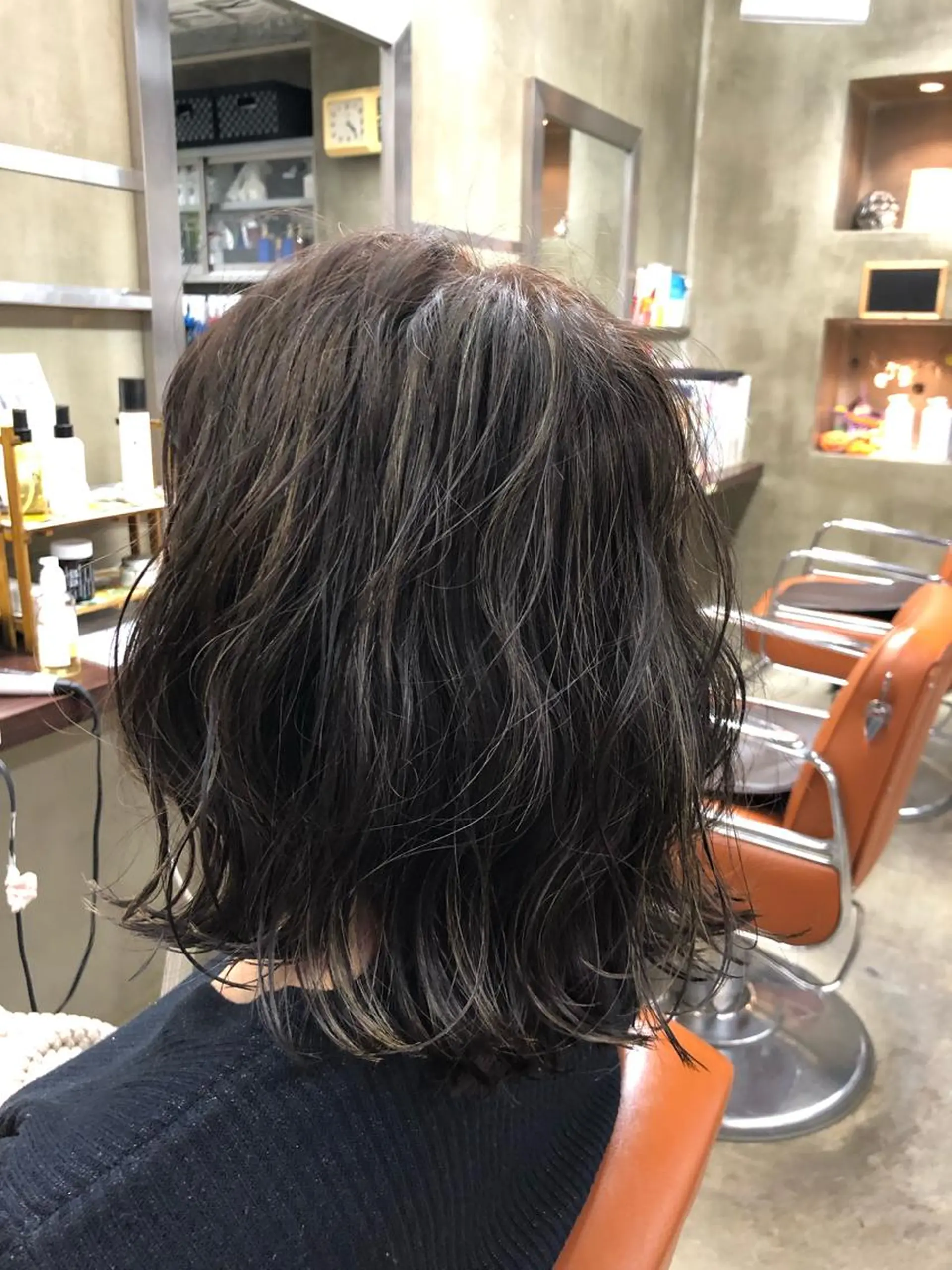 ミディアム カラー グレージュ ハイライトカラー ハイライト カット ヘアカラー ROBOT   PLUS所属・大野 悠平のヘアスタイル