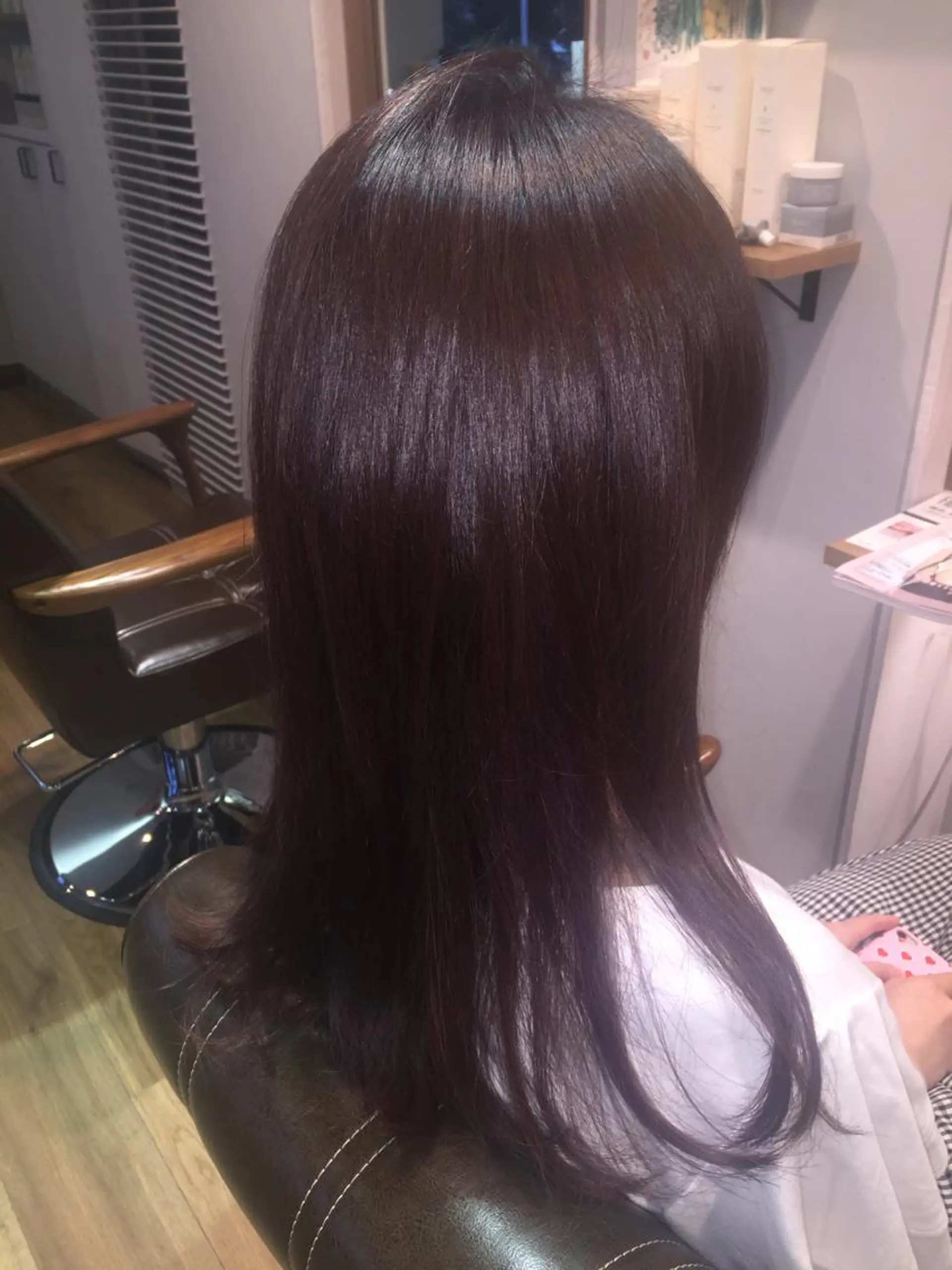 ロング カラー バイオレットカラー ツキダテ ユイのヘアスタイル