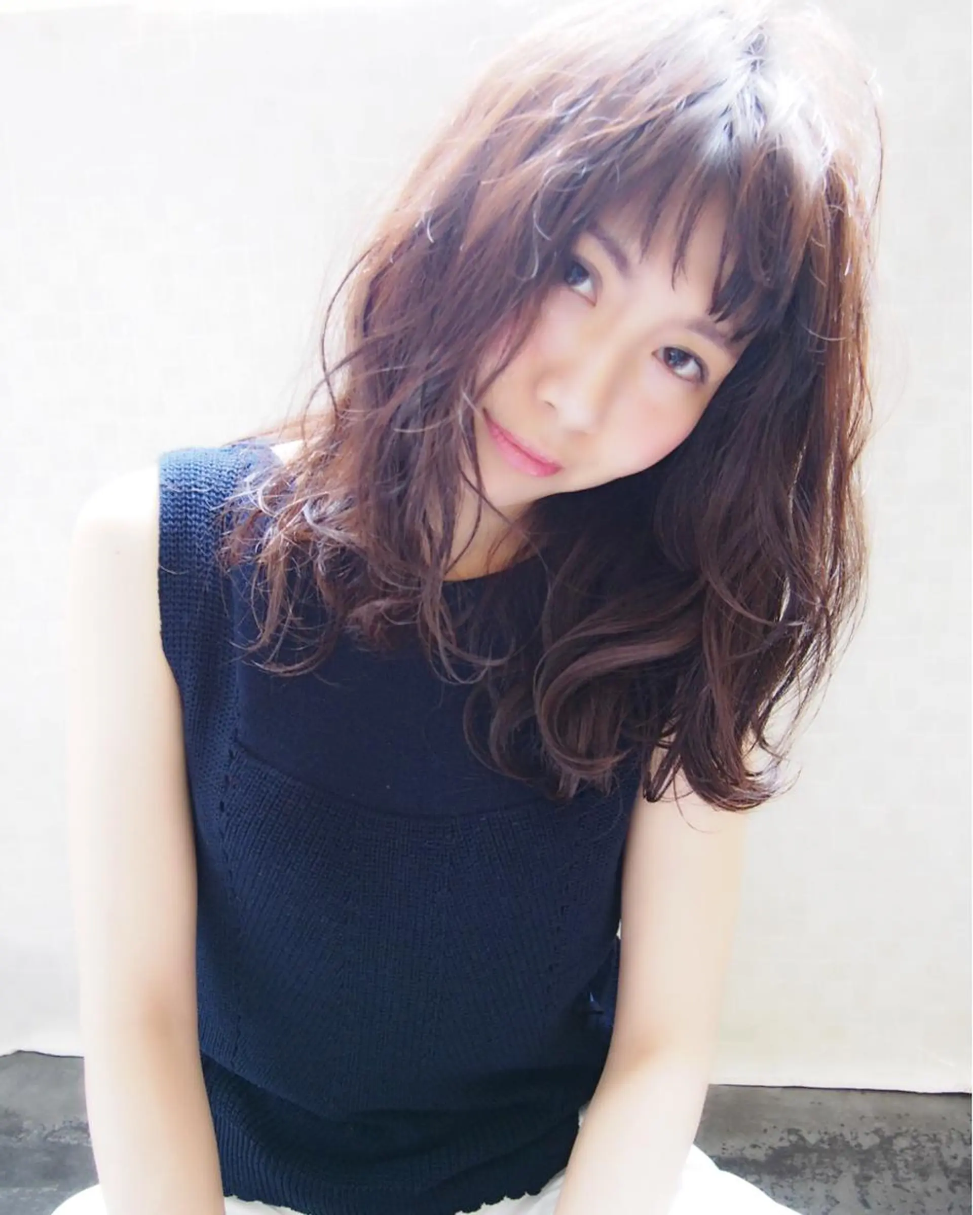 セミロング ほさか しんごのヘアスタイル