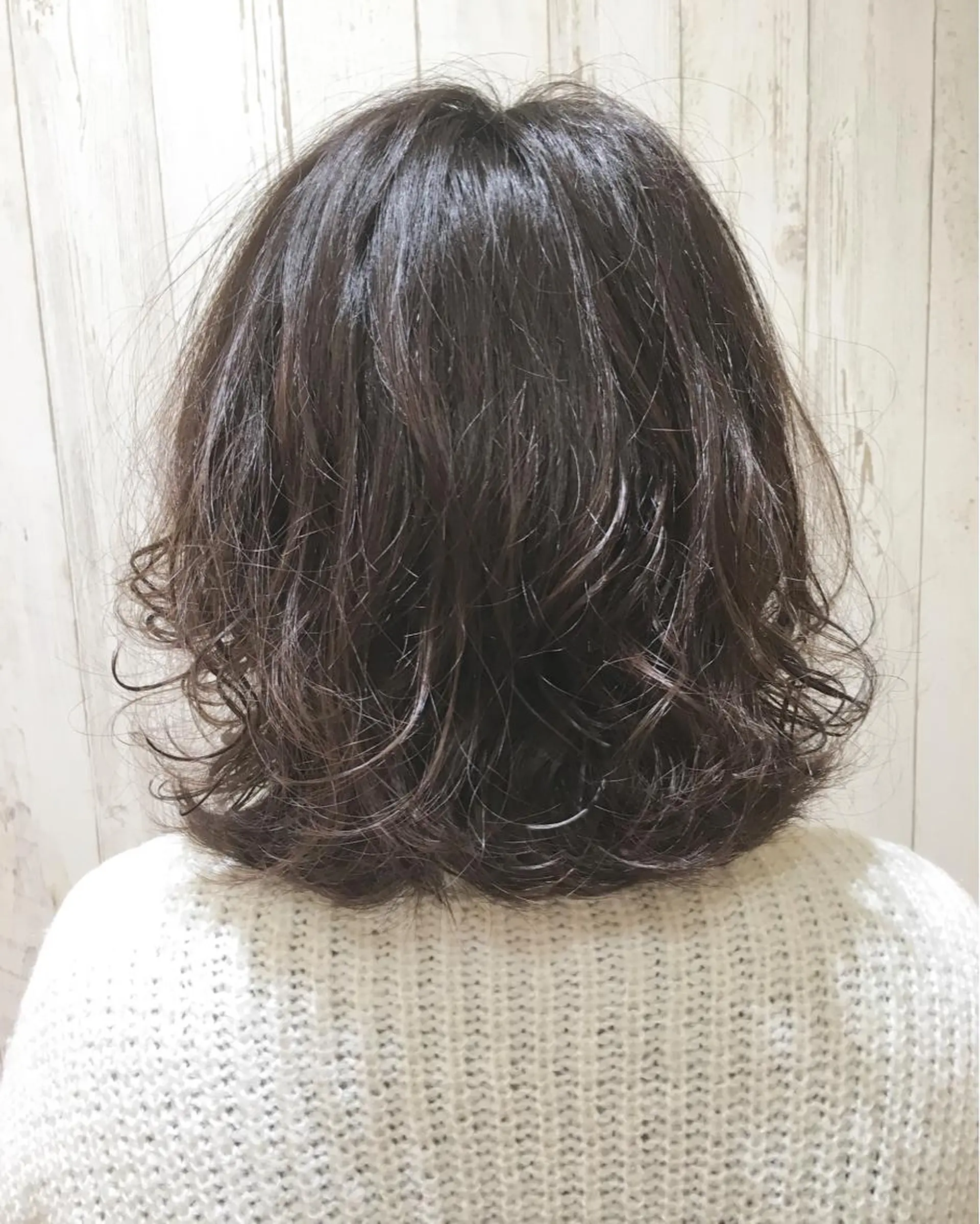 ミディアム カラー パーマ イルミナカラー デジタルパーマ カット ヘアカラー パーマ 松田 和樹のヘアスタイル