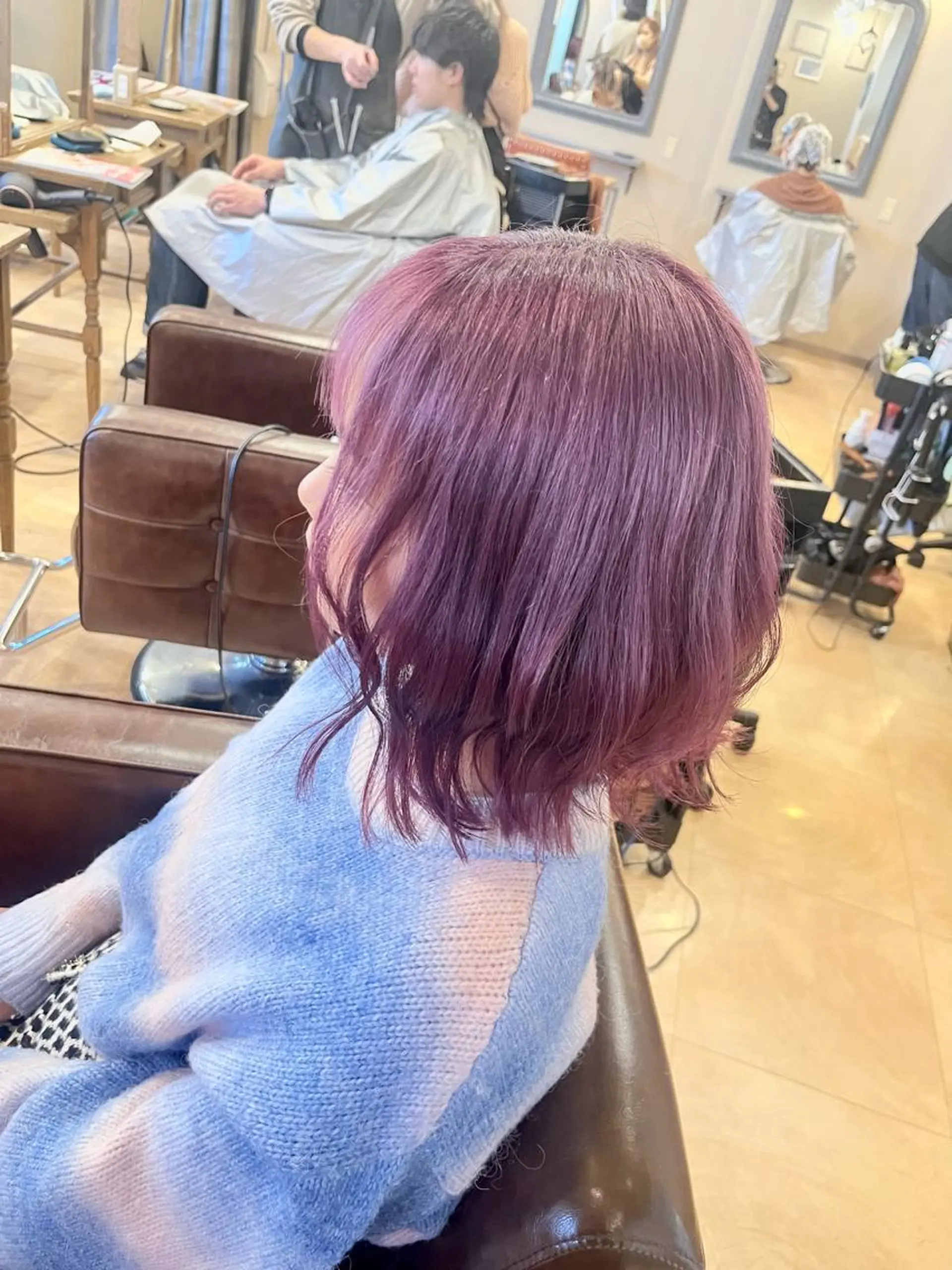 ミディアム カラー ヘアアレンジ ヘアカラー トリートメント S.BLOOM 川崎 翔哉のヘアスタイル
