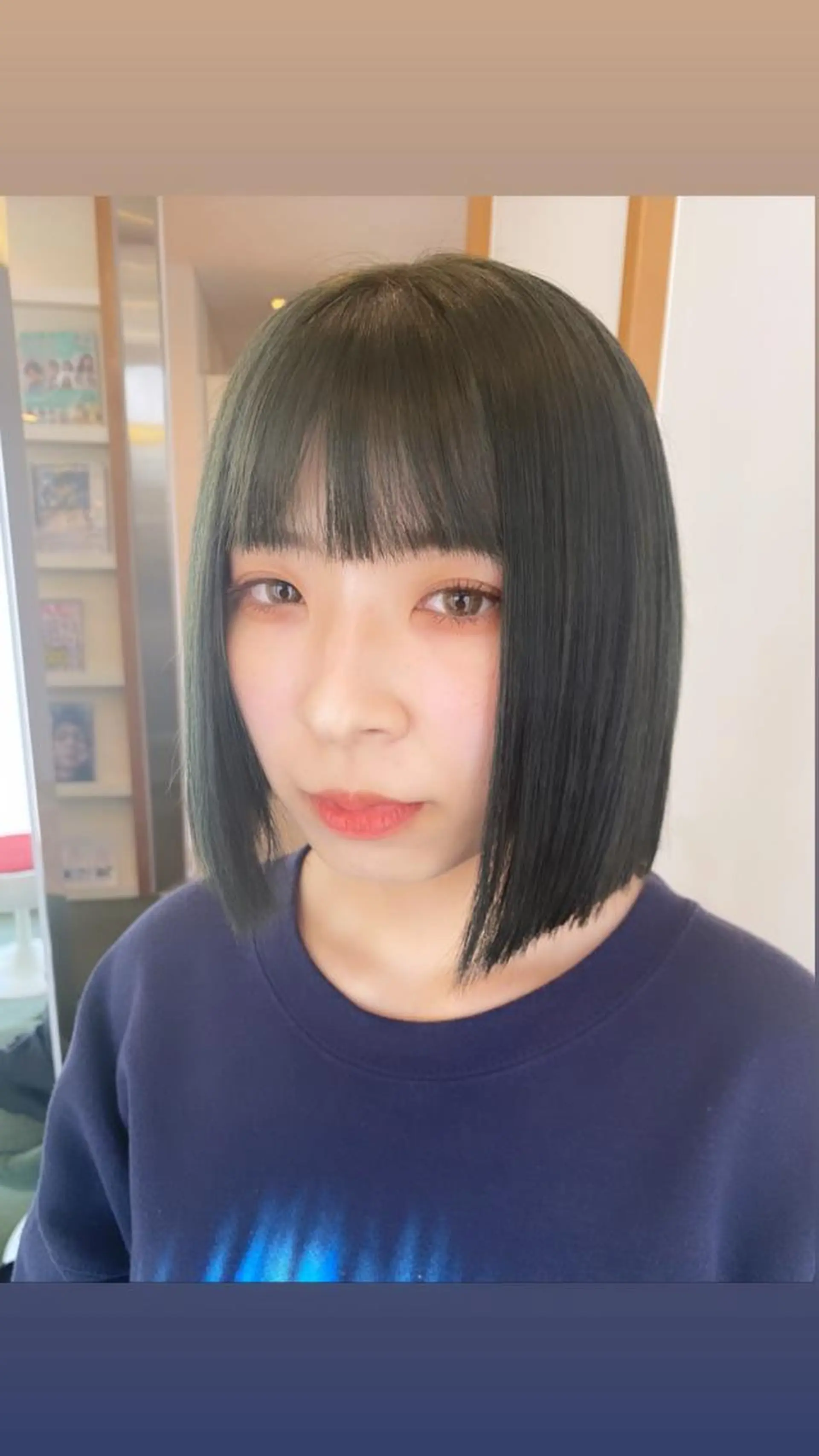ミディアム カラー ホリイ ハルカのヘアスタイル