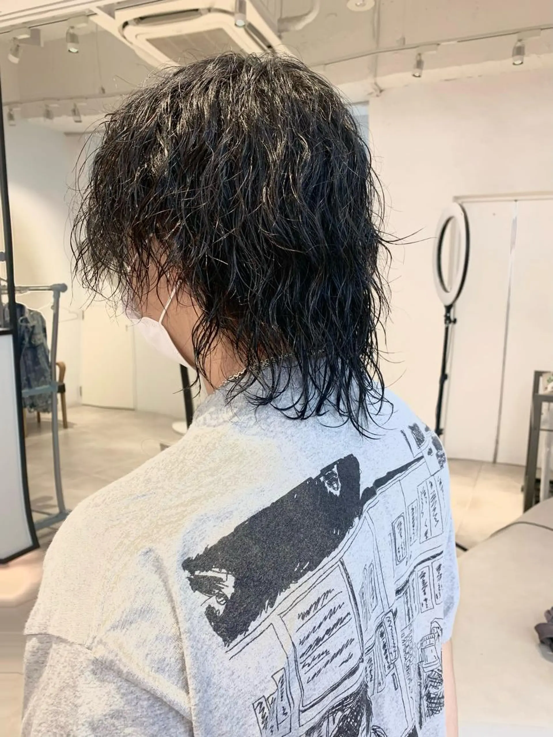 セミロング パーマ セミロングパーマ ウルフカット カット パーマ Kureha/ネイル レイヤー/酸性縮毛のヘアスタイル