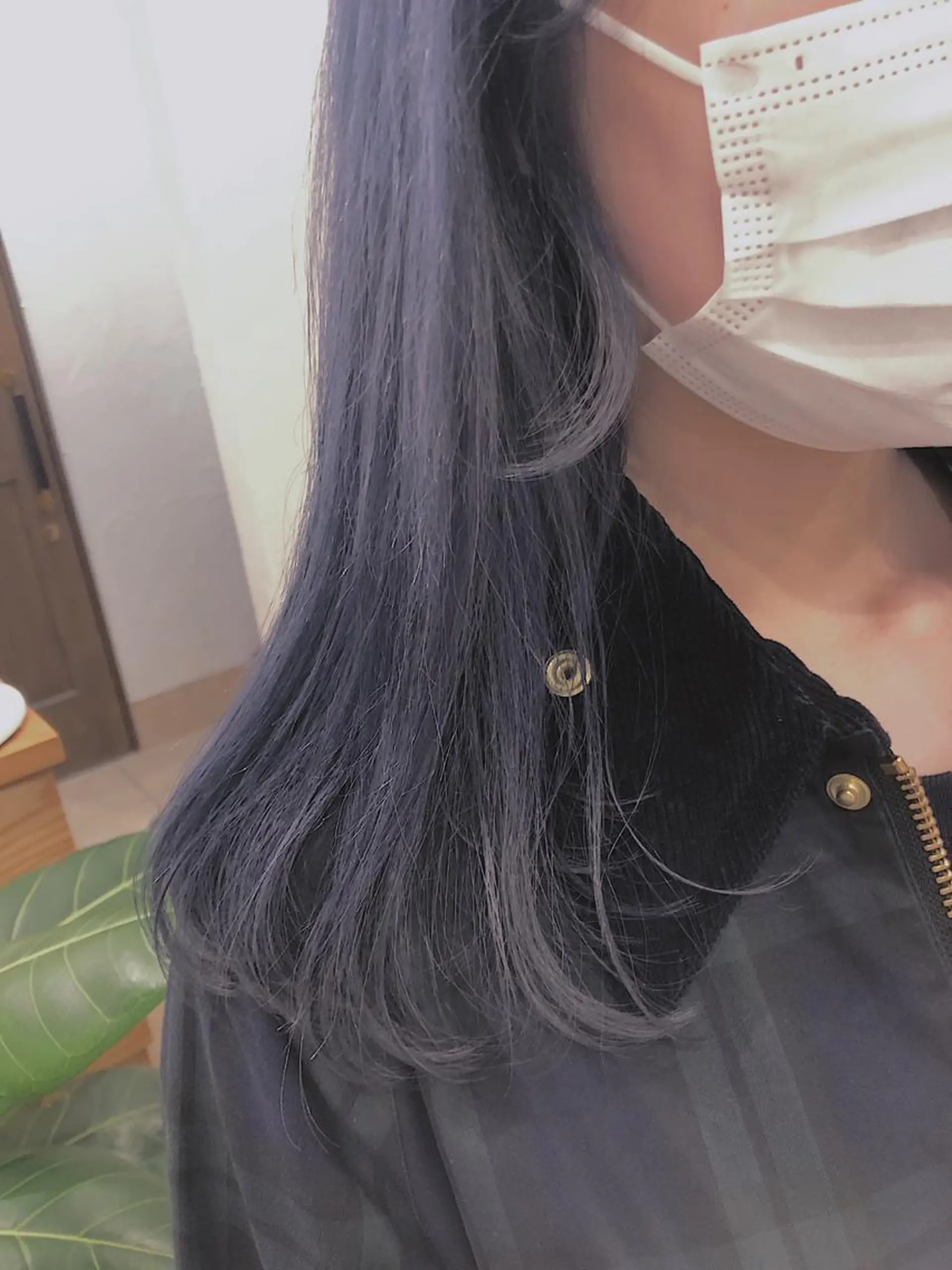 セミロング カラー パーマ ヘアアレンジ ブルーカラー ブルーラベンダー ラベンダーカラー 顔周りカット カット ヘアカラー トリートメント 【ツヤ髪美容師】 ツダケイスケのヘアスタイル