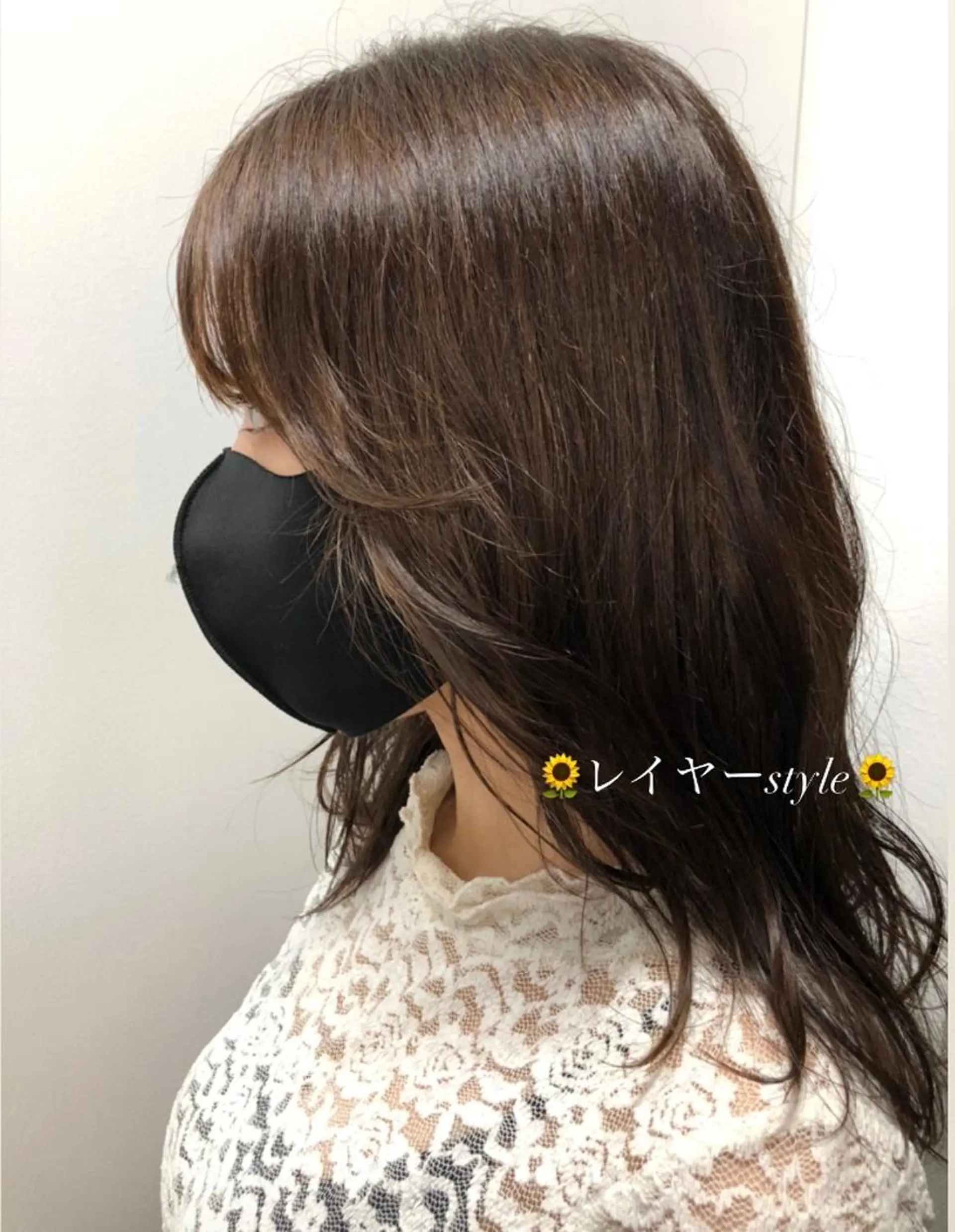 ミディアム カラー レイヤーカット 小顔カット レイヤーカット🎀 kanaのヘアスタイル