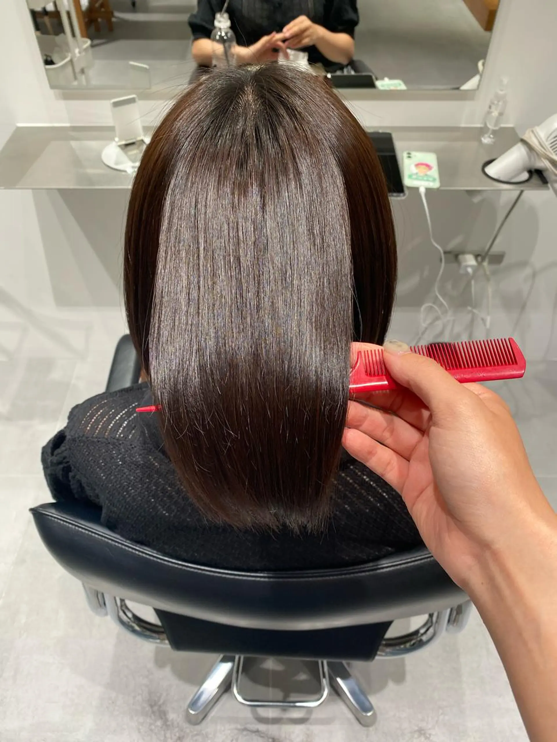ショート カラー パーマ ヘアアレンジ 酸性ストレート ストレートパーマ stylist/蛯谷 珠里のヘアスタイル