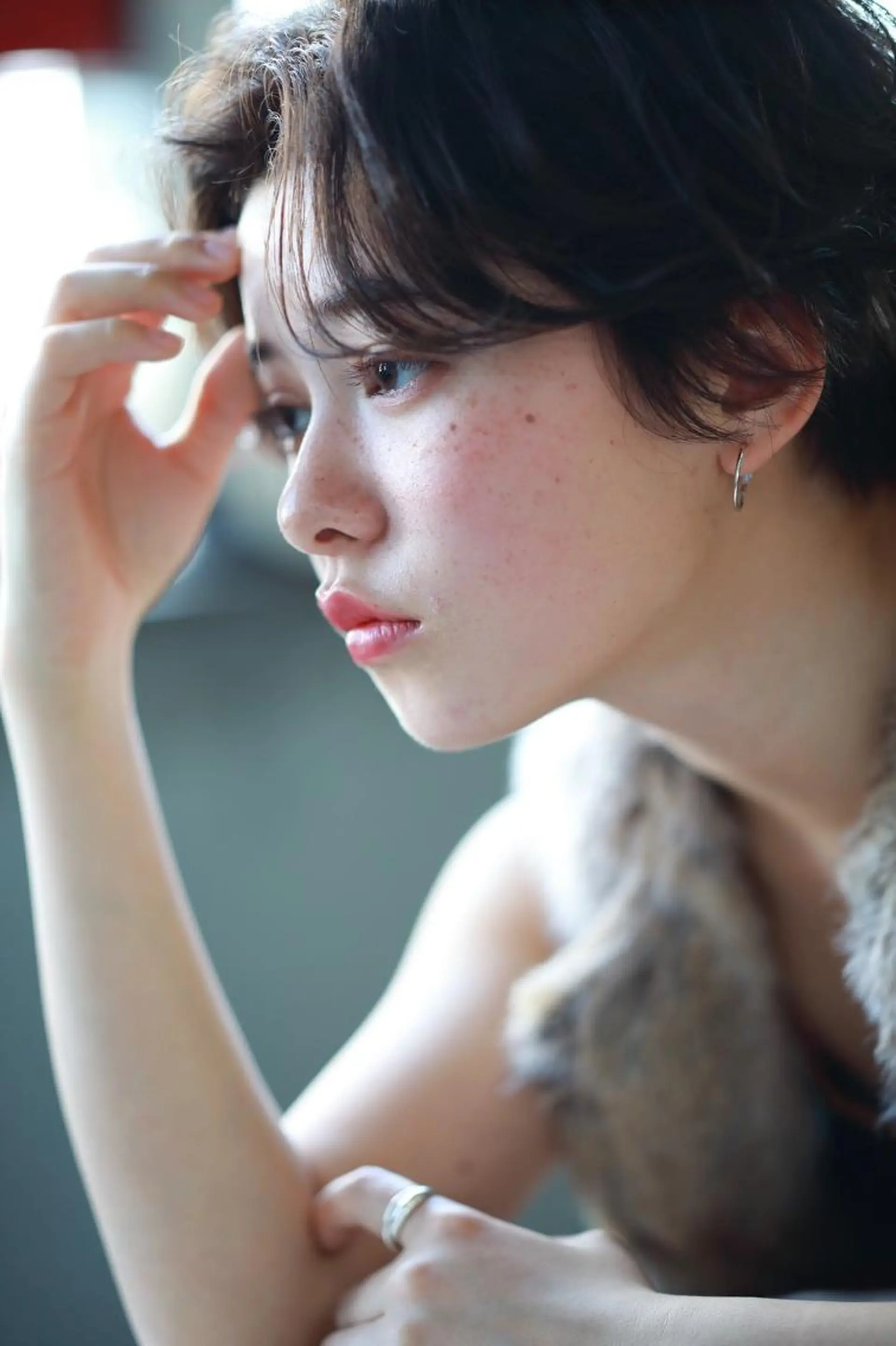 ショート カラー ヘアアレンジ アクアカラー ダブルカラー グラデーションカラー ハイライトカラー イルミナカラー 💝髪質改善💝_ chlom🌸春🌸のヘアスタイル