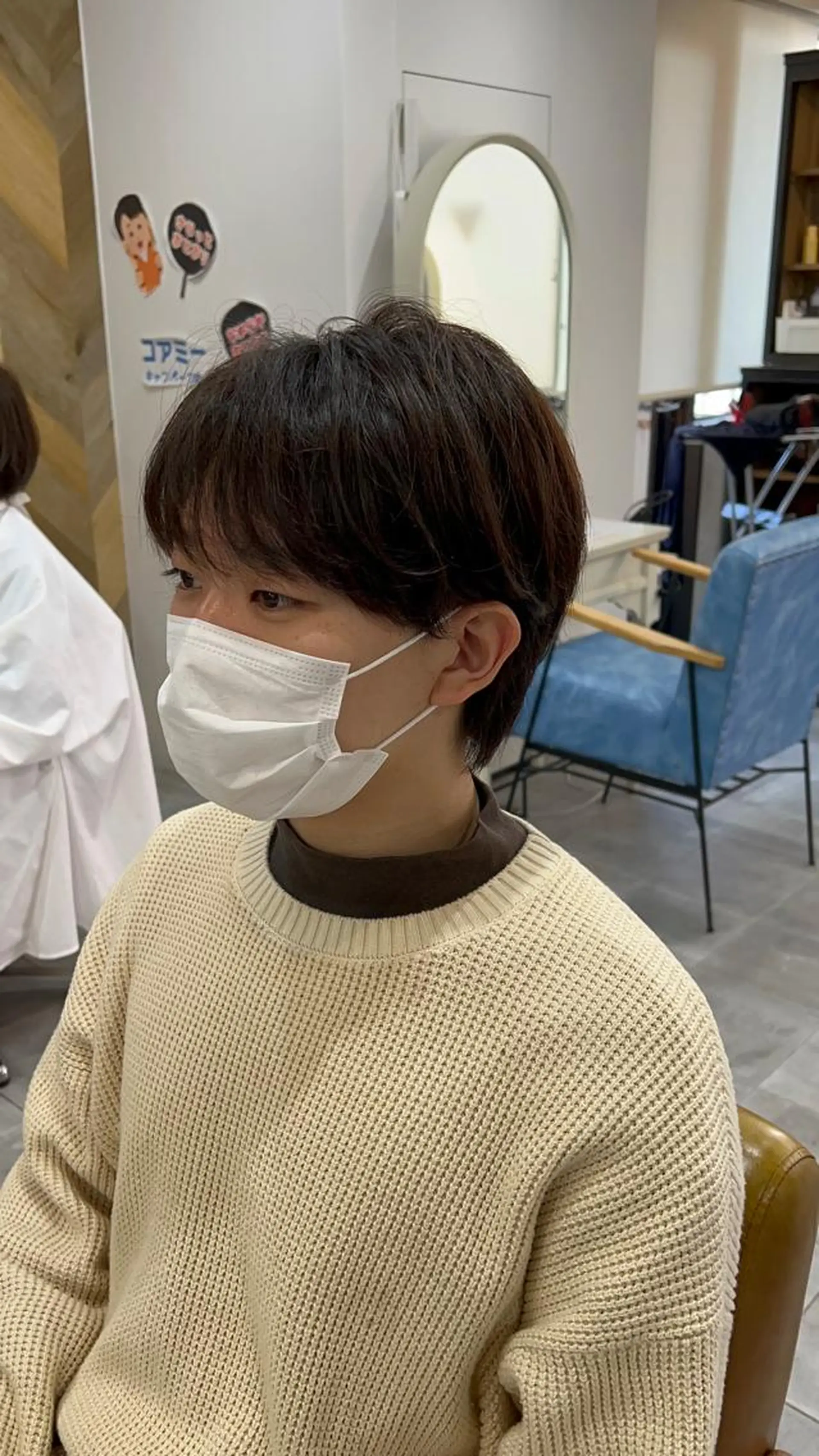 ショート 韓国風ヘア シースルーバング カット SHIAN立川 及川望のヘアスタイル