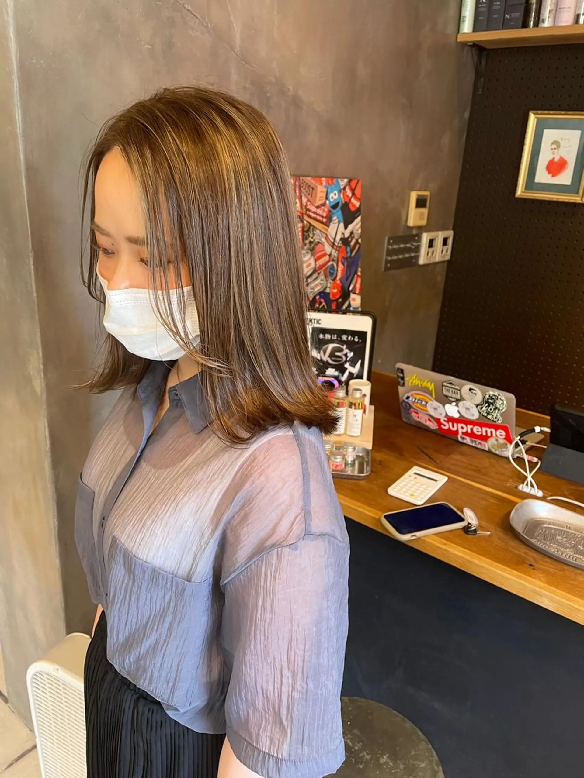 ミディアム カラー カット ヘアカラー トリートメント D.log 大和西大寺店所属・川崎 雅大のヘアスタイル