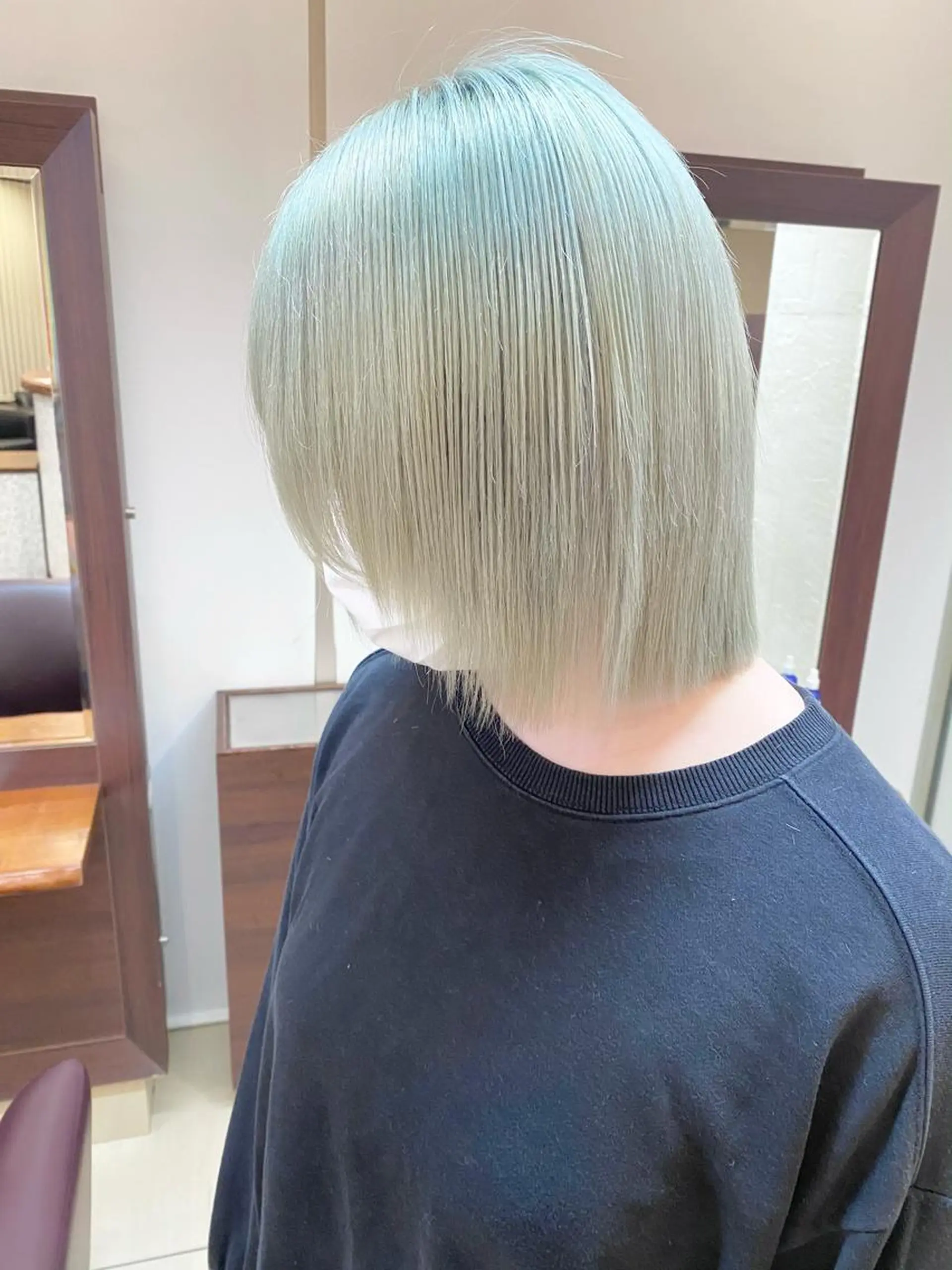 ミディアム カラー ミント 谷口 優冴のヘアスタイル