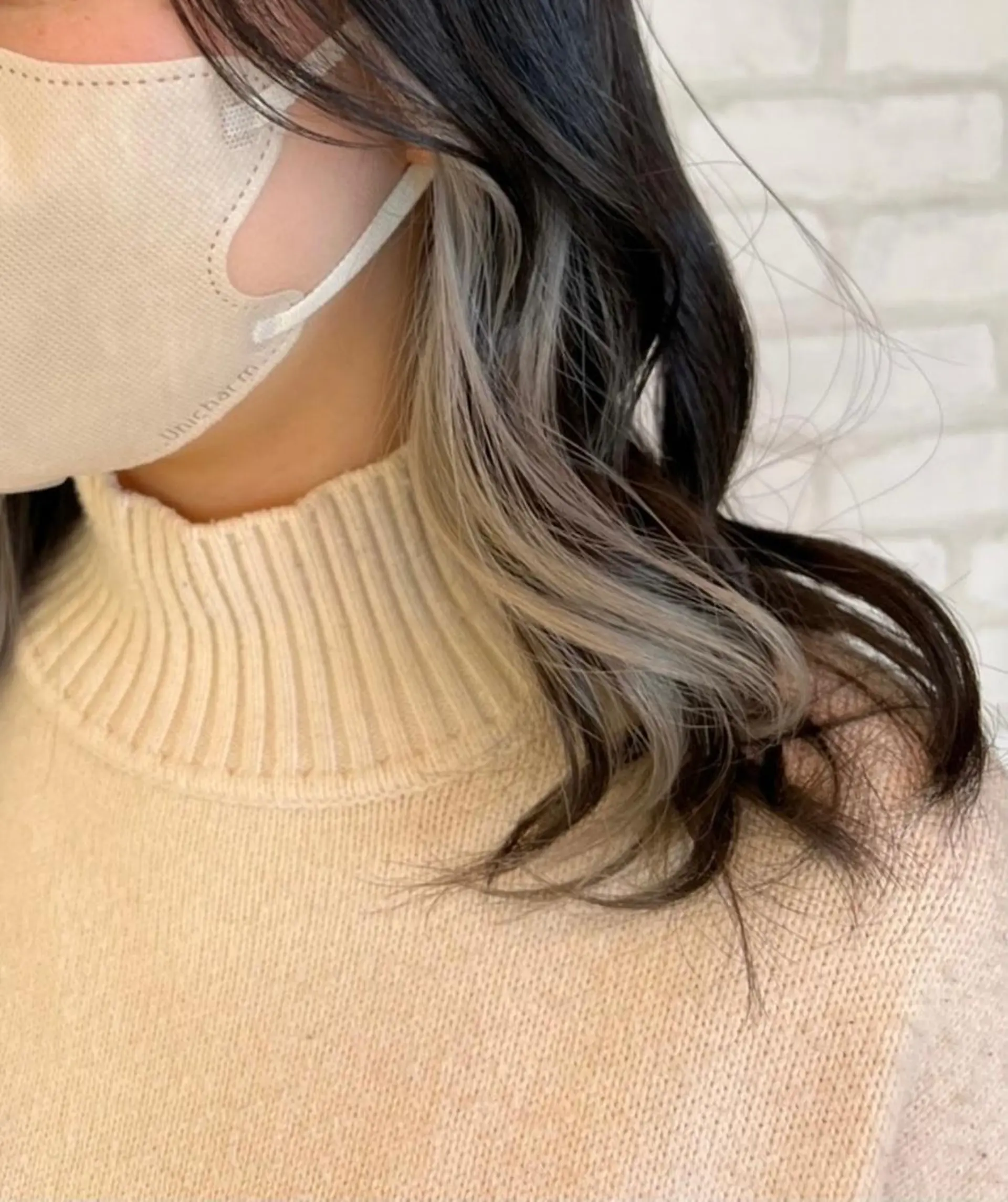 ミディアム カラー イヤリングカラー カット ヘアカラー トリートメント ノンダメージサロンBonheur銀座並木通り店所属・ULTOWA/銀座 ERIのヘアスタイル