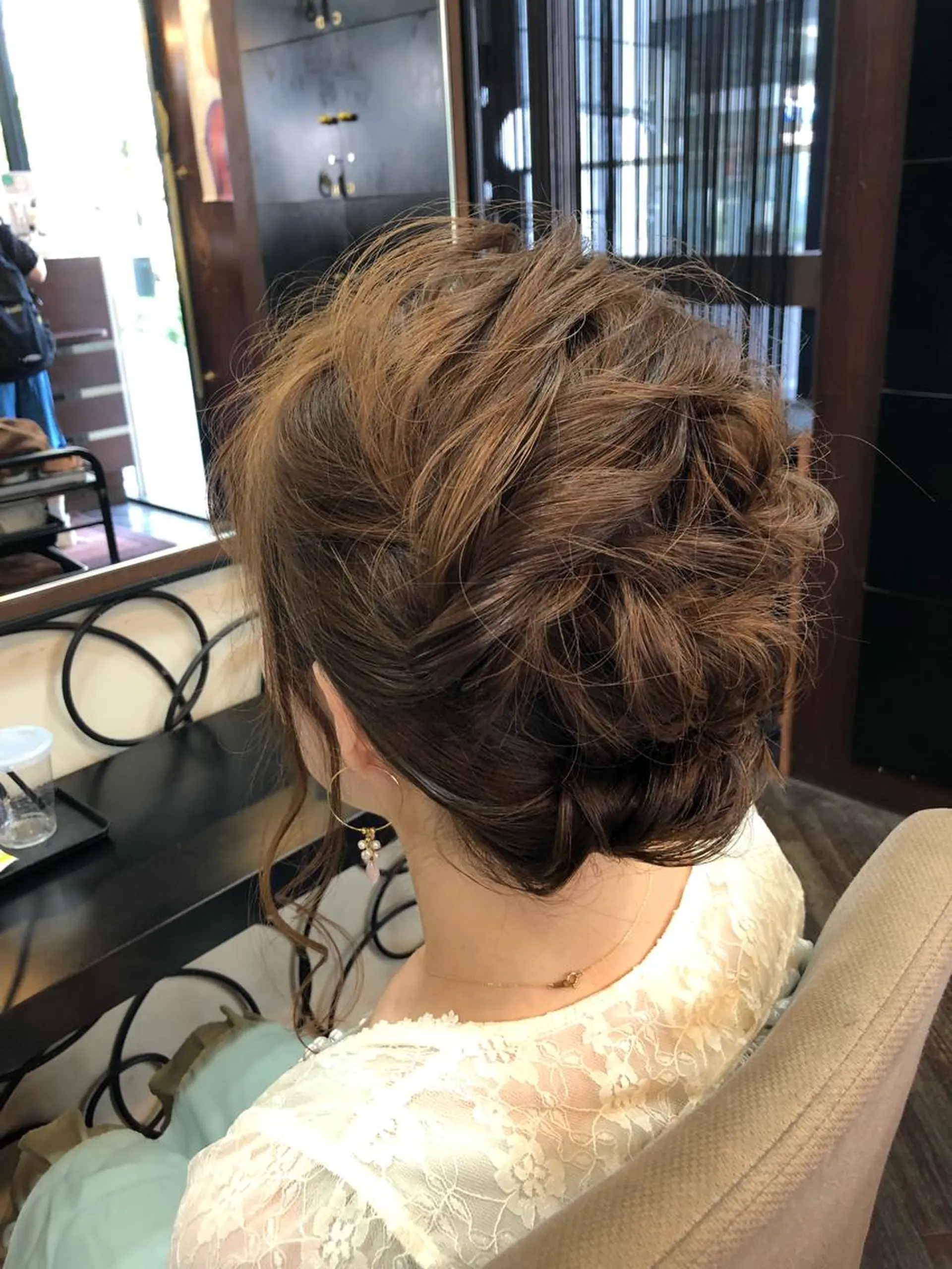 ミディアム ヘアアレンジ 結婚式・ブライダル SHAFT Ieiriのヘアスタイル