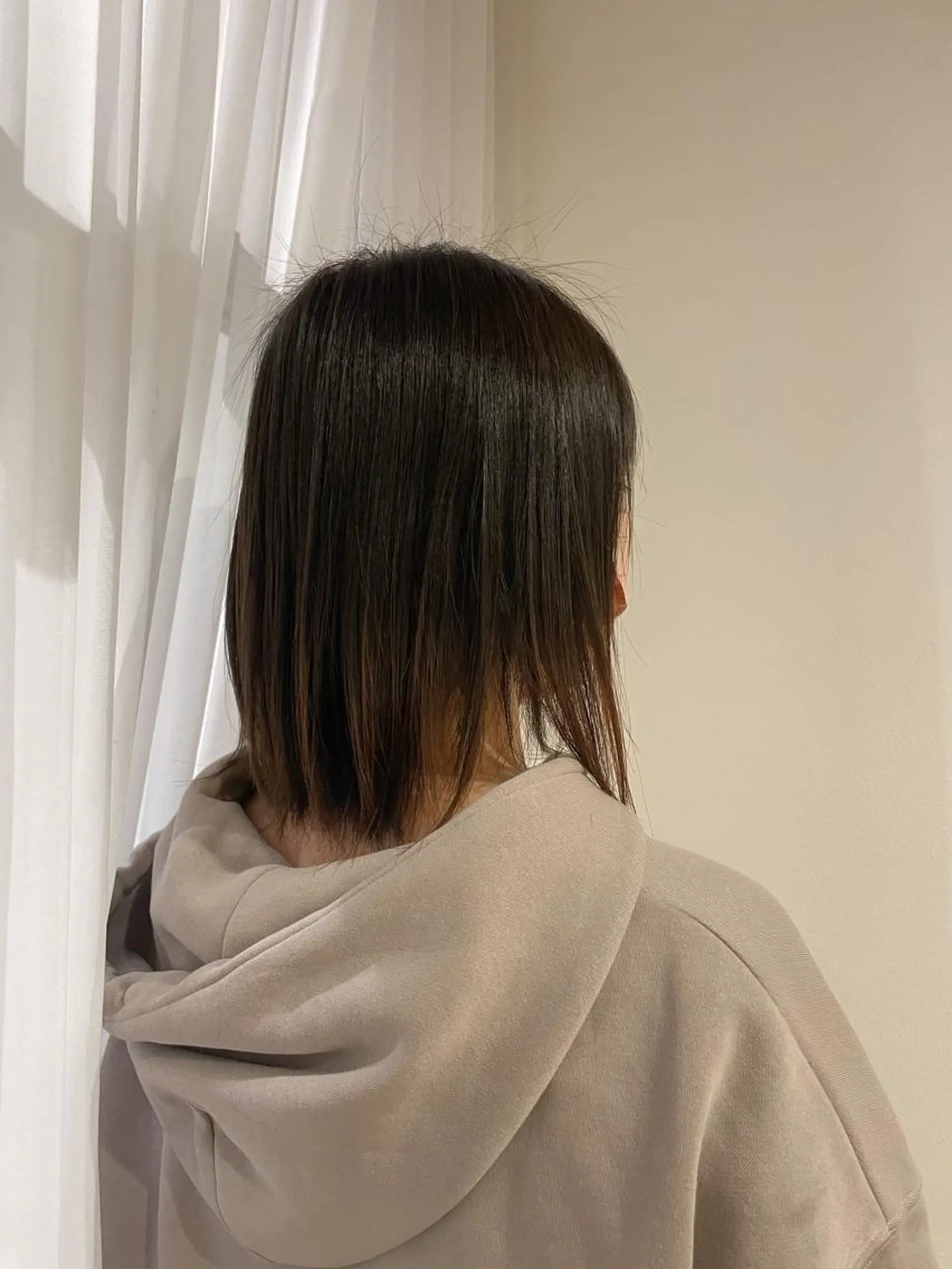 セミロング 縮毛矯正 井上 葉月のヘアスタイル