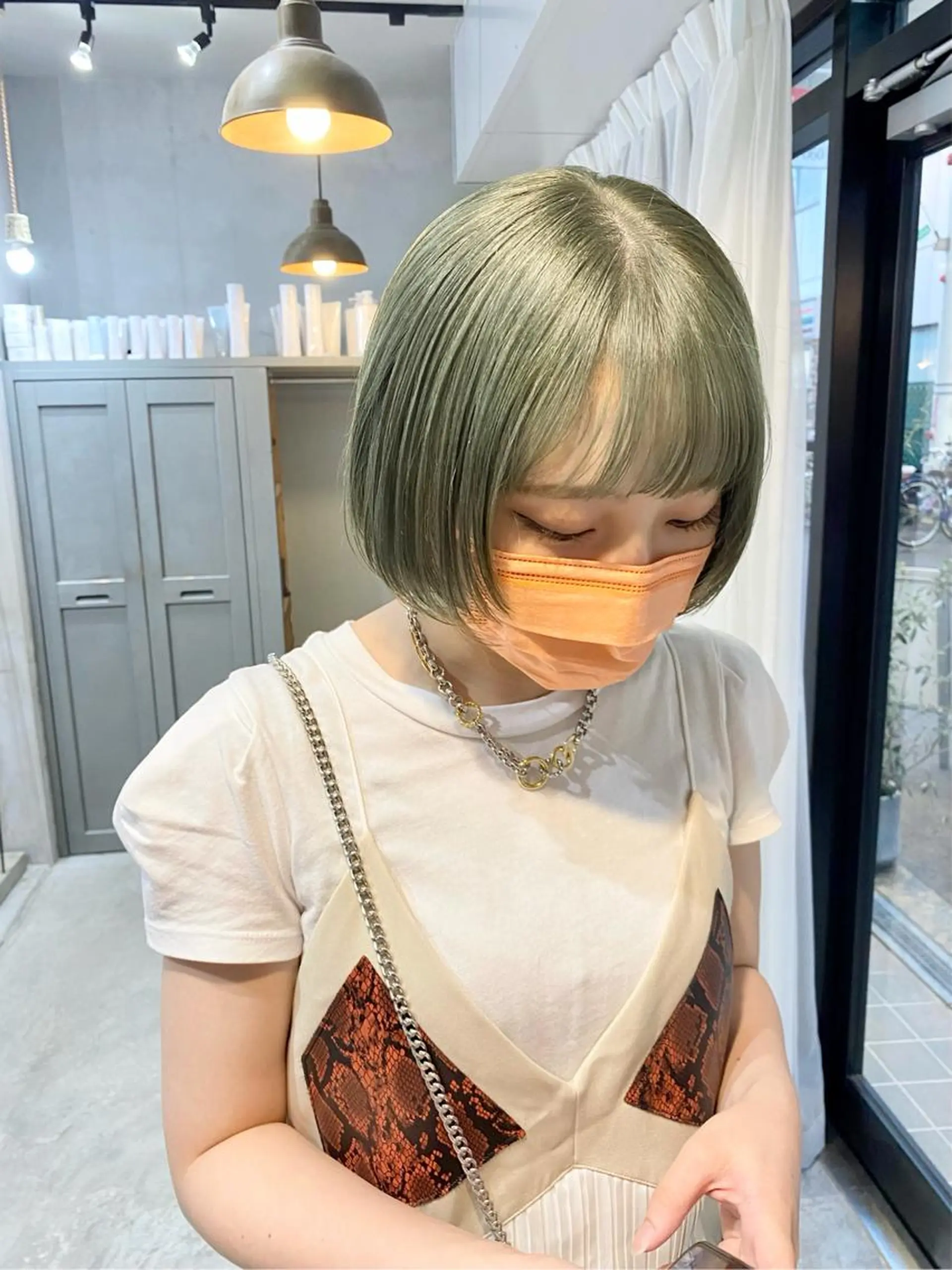 ショート カラー ヘアカラー トリートメント 才下 ゆいのヘアスタイル