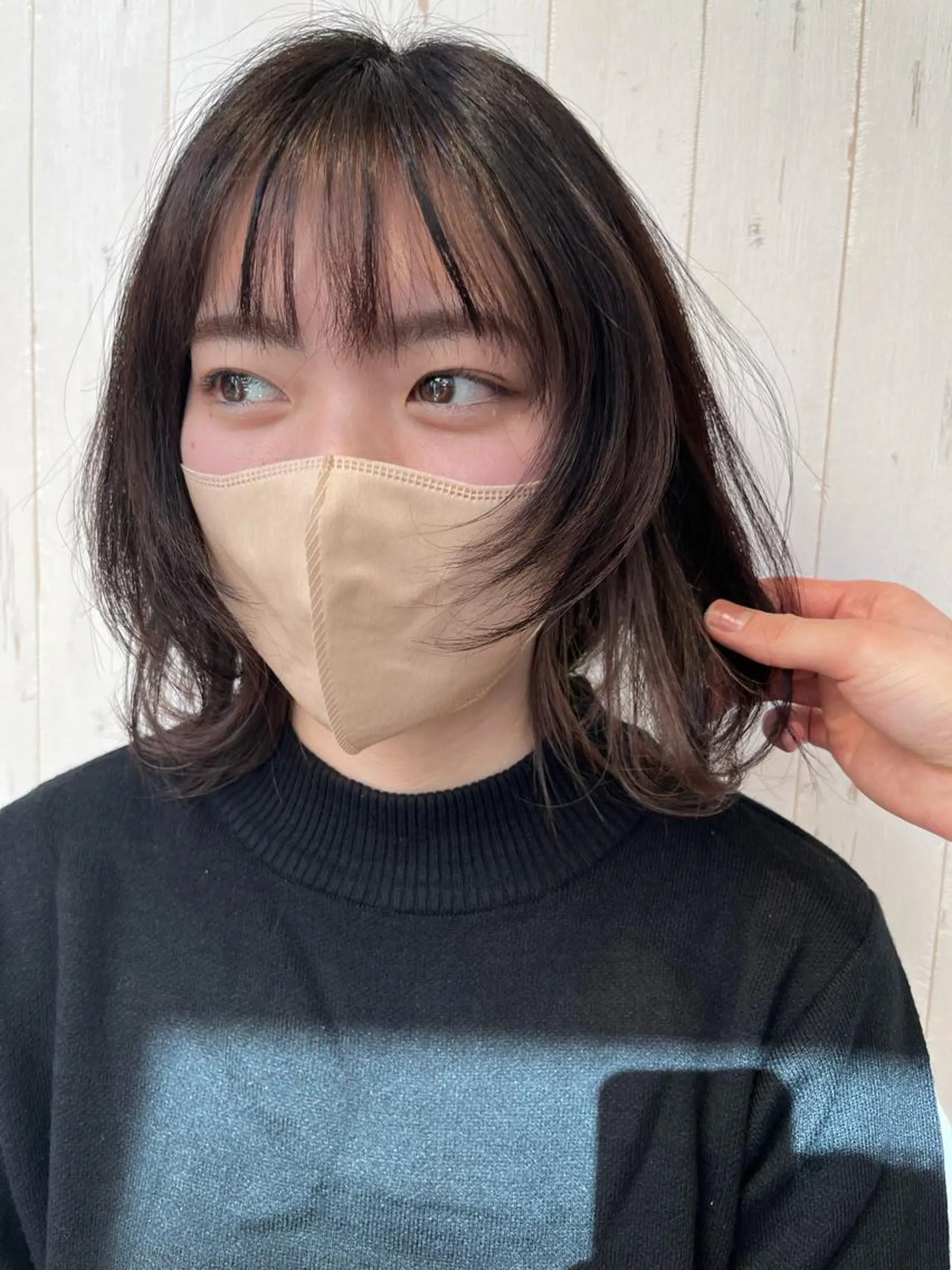 ミディアム カラー ベージュカラー ウルフカット dogstar小林諒 レイヤー/パーマのヘアスタイル