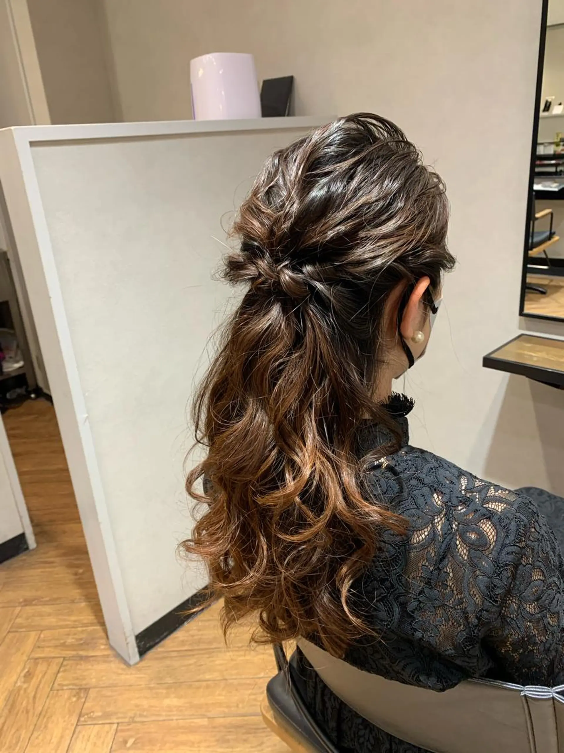ヘアアレンジ ハーフアップ 門野 優羽のヘアスタイル