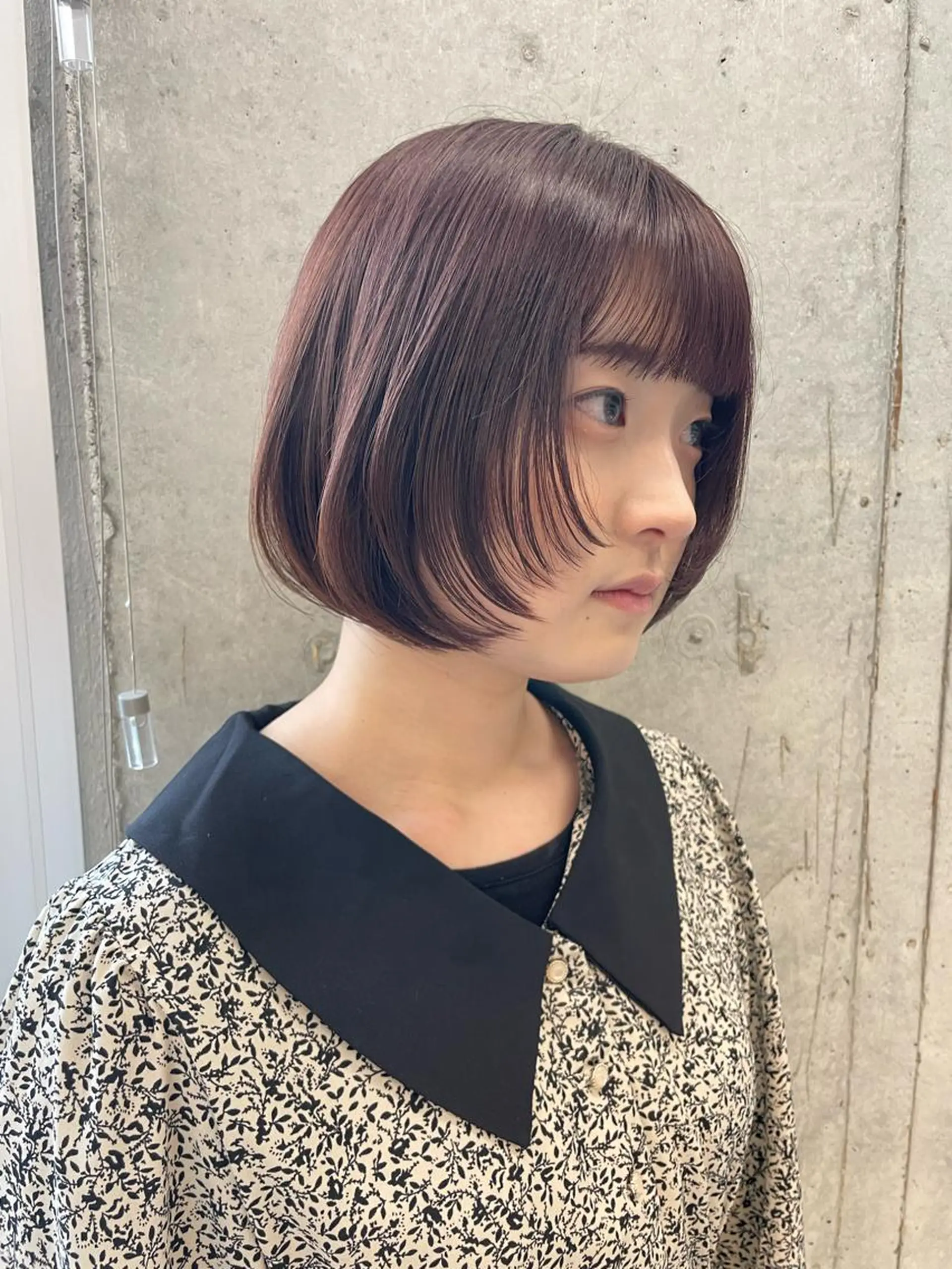 ショート ピンクブラウン カット 佐伯 和佳のヘアスタイル