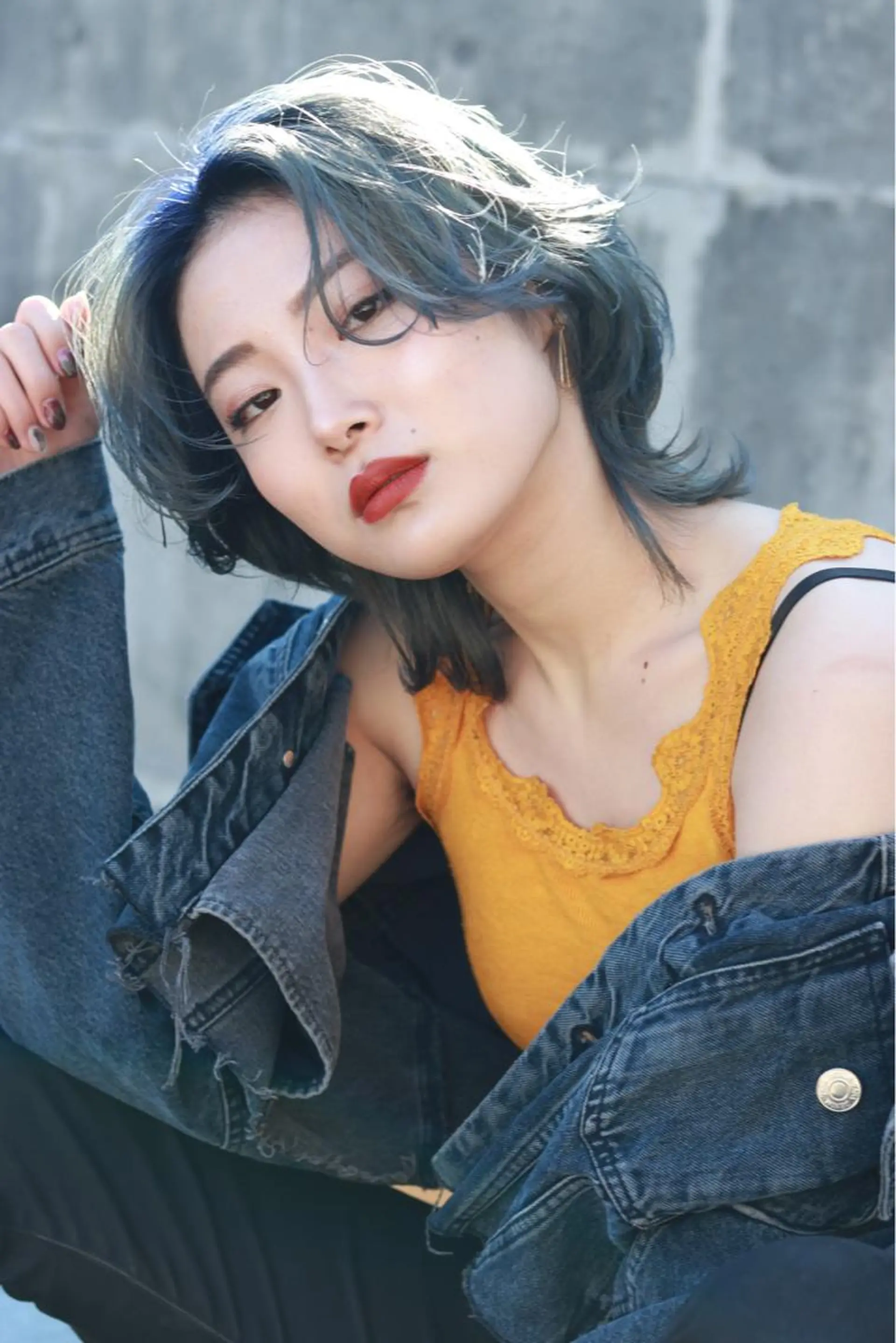 ミディアム ウルフカット 杉若 利彦のヘアスタイル